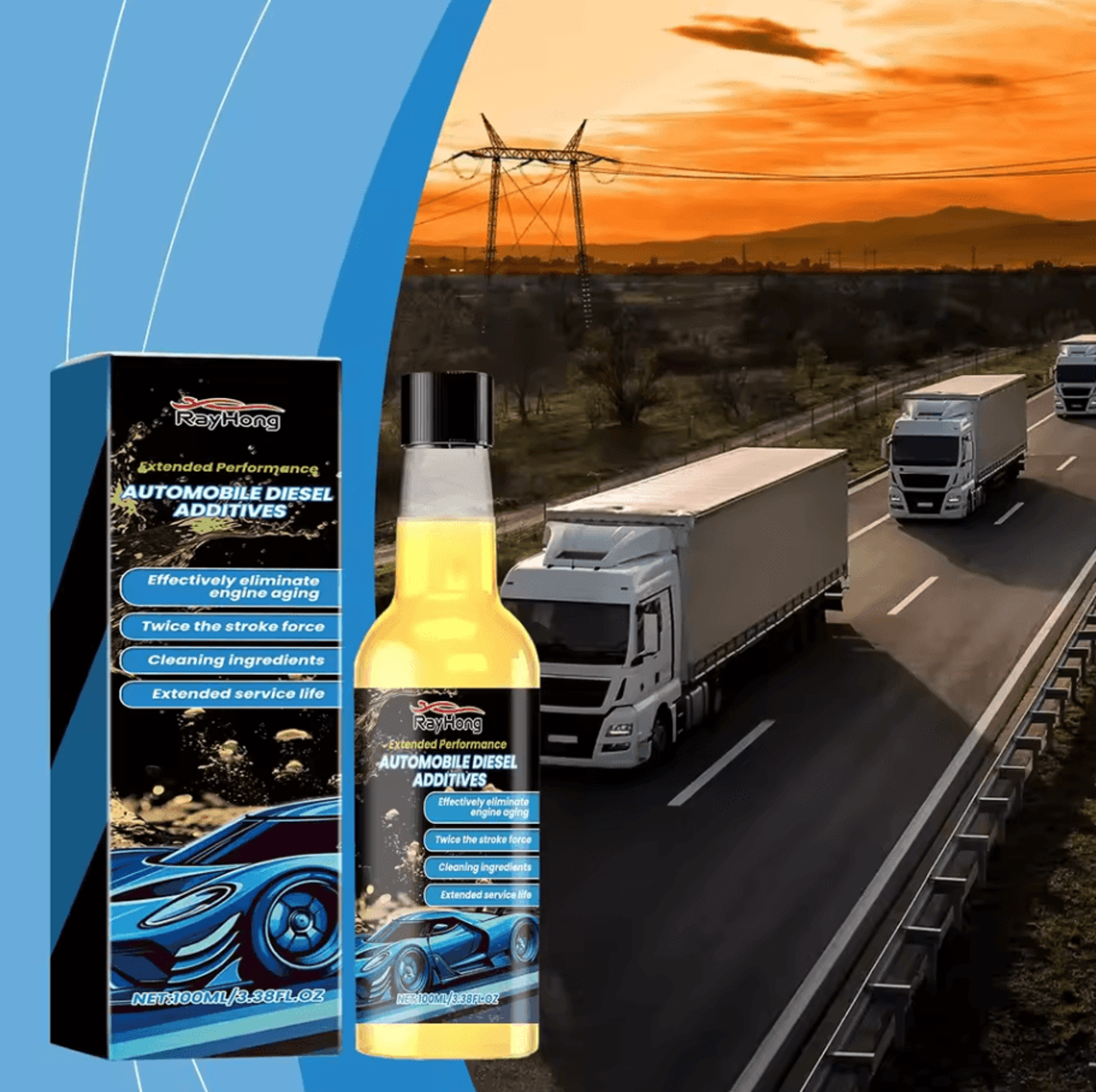 100 ml diesel fuel additive cleaner | engine performance booster & catalytic converter cleaning solution