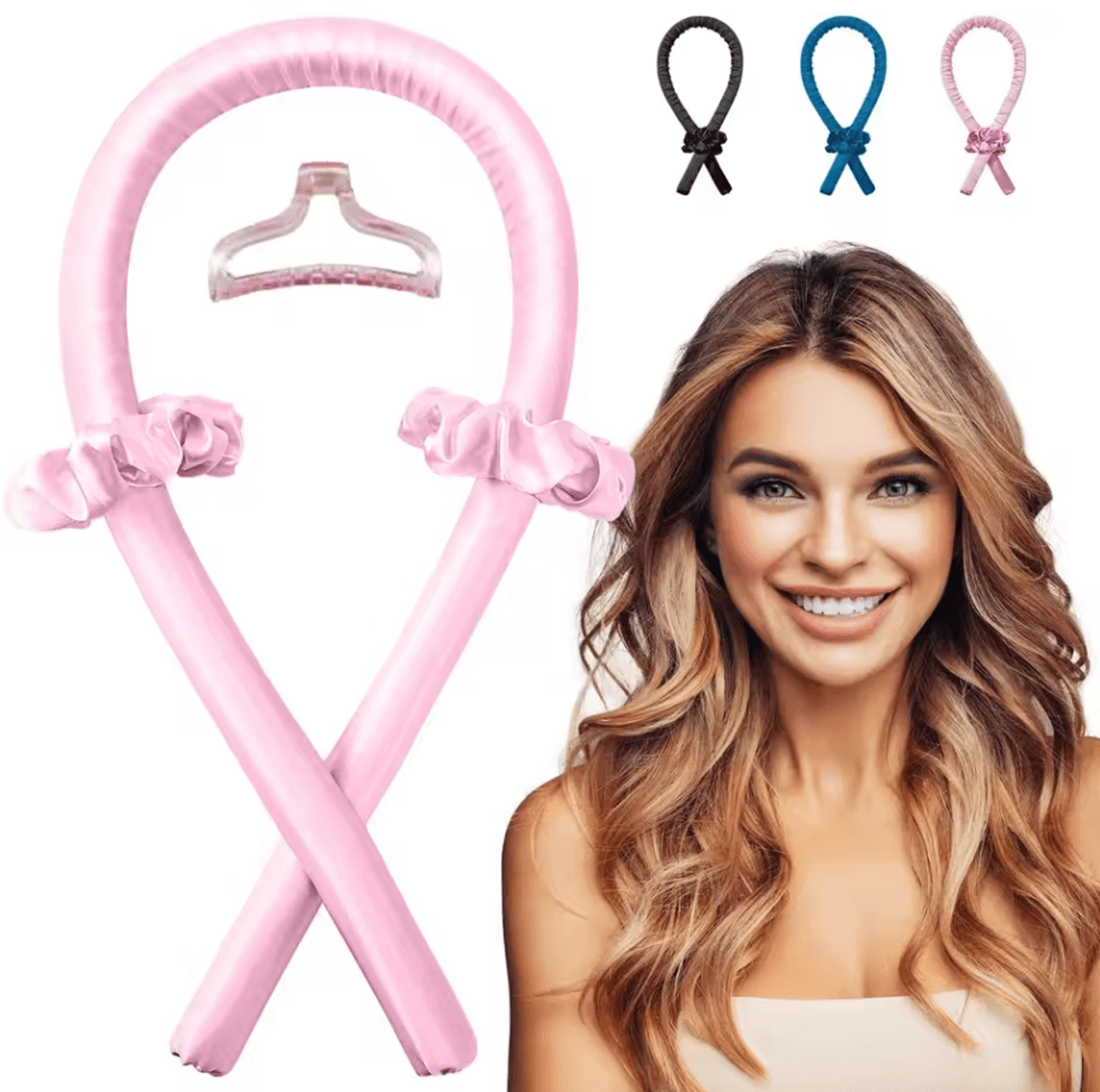 lazy no-heat curling wand set | foam rod hair curler for damage-free sleep styling