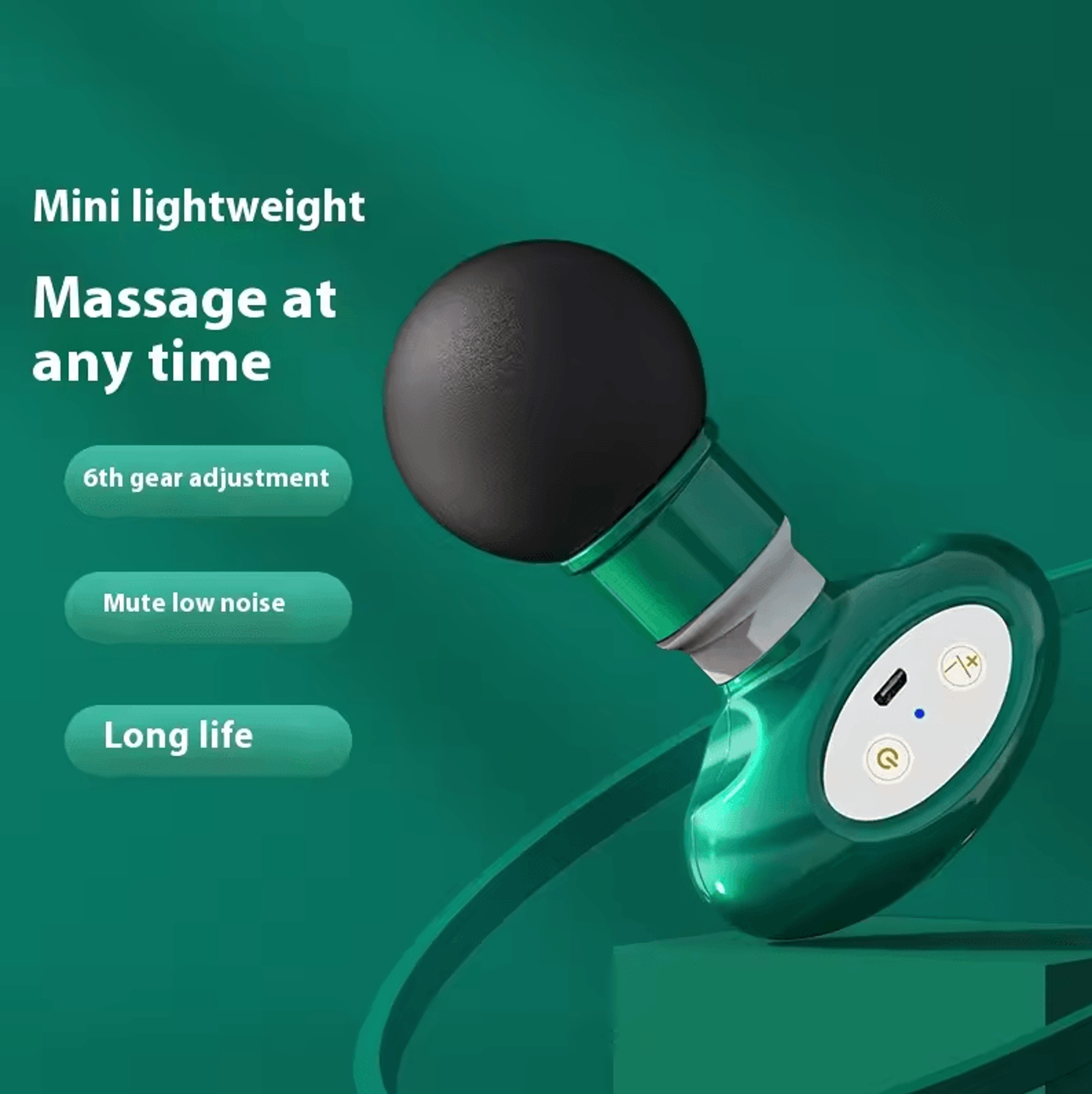 portable wireless massage gun | mini handheld deep tissue electric sports fascia gun