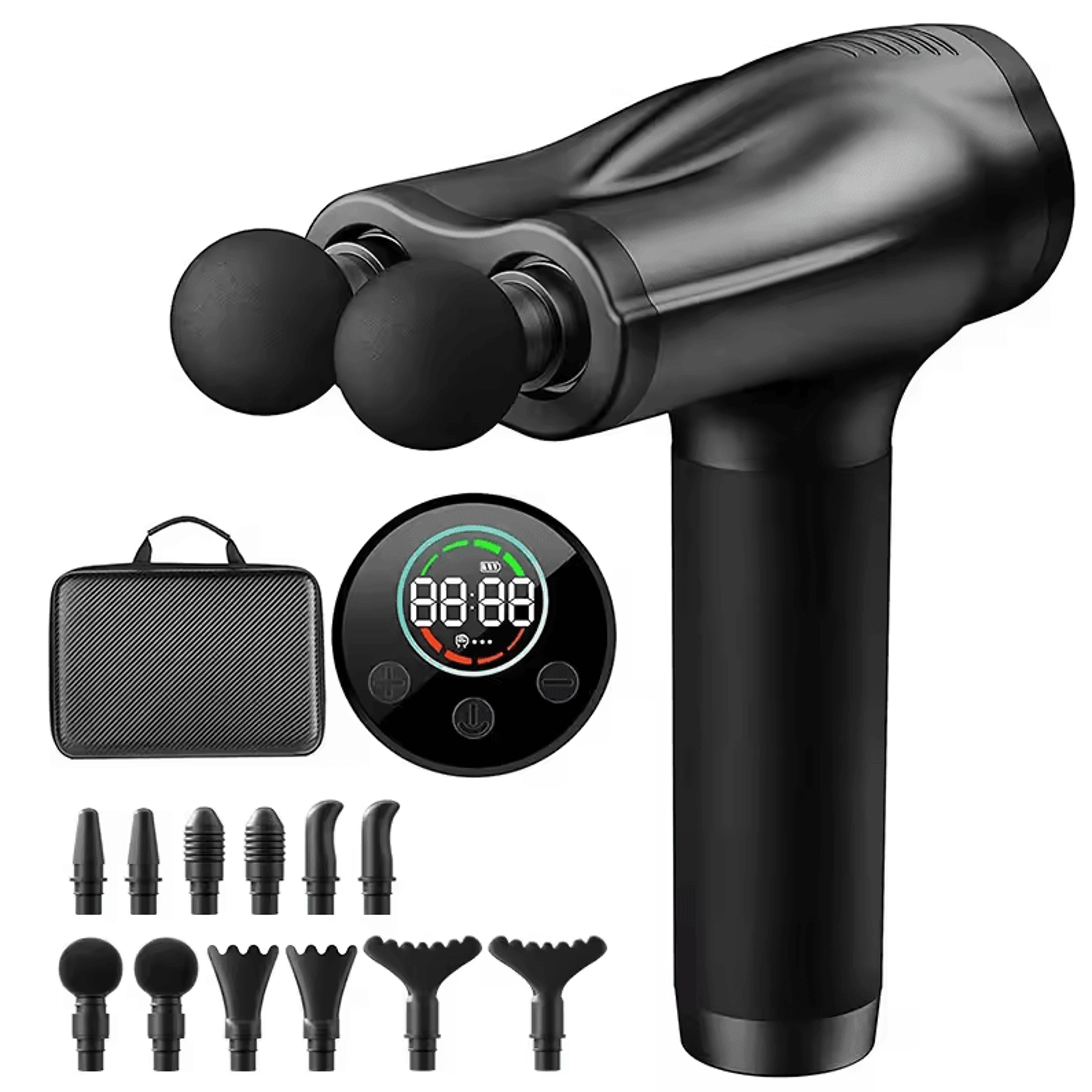 double head mini handheld massage gun | rechargeable deep tissue percussion muscle massager