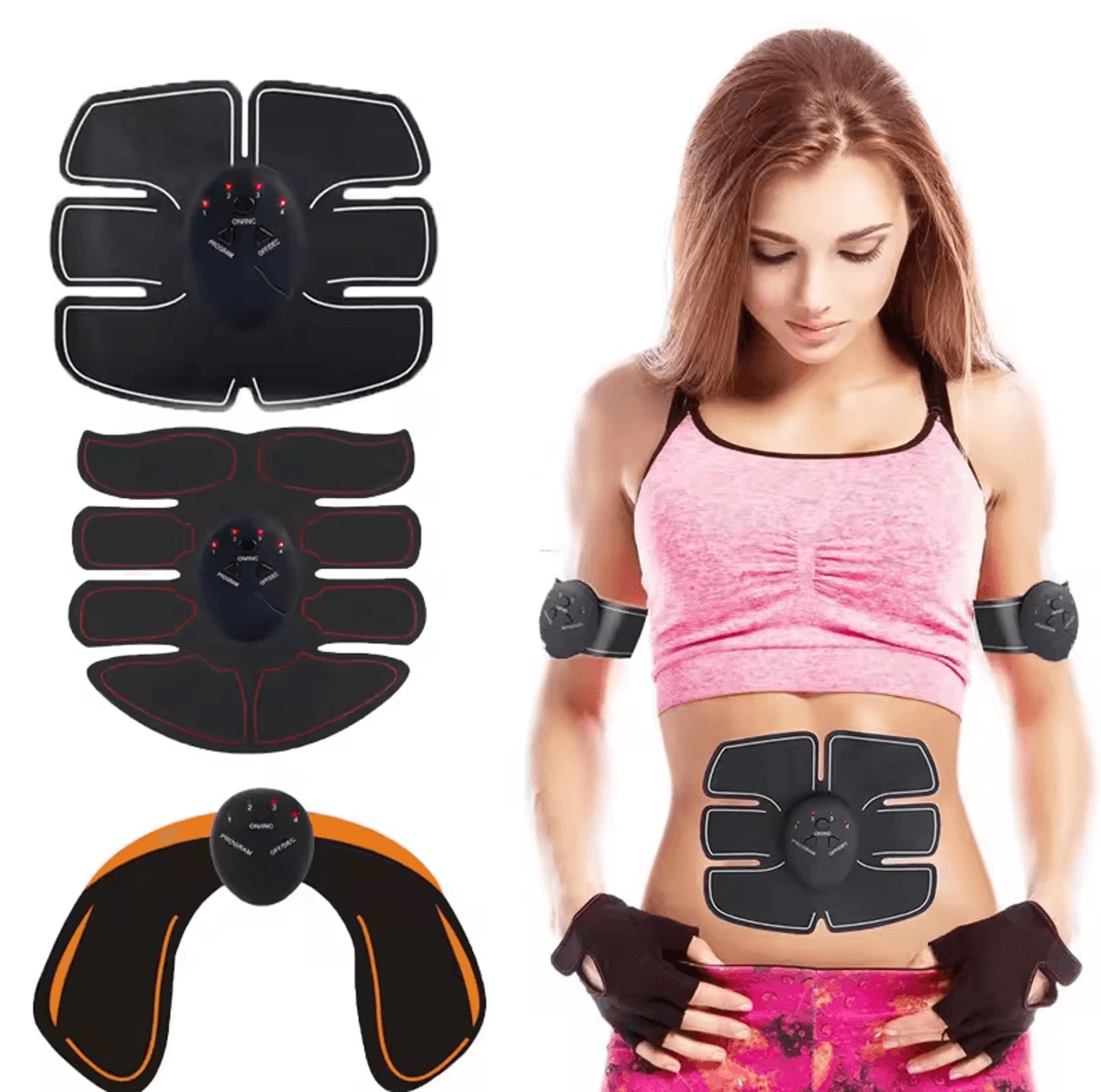 wireless ems muscle stimulator | electric hip, buttocks & abdominal fitness trainer