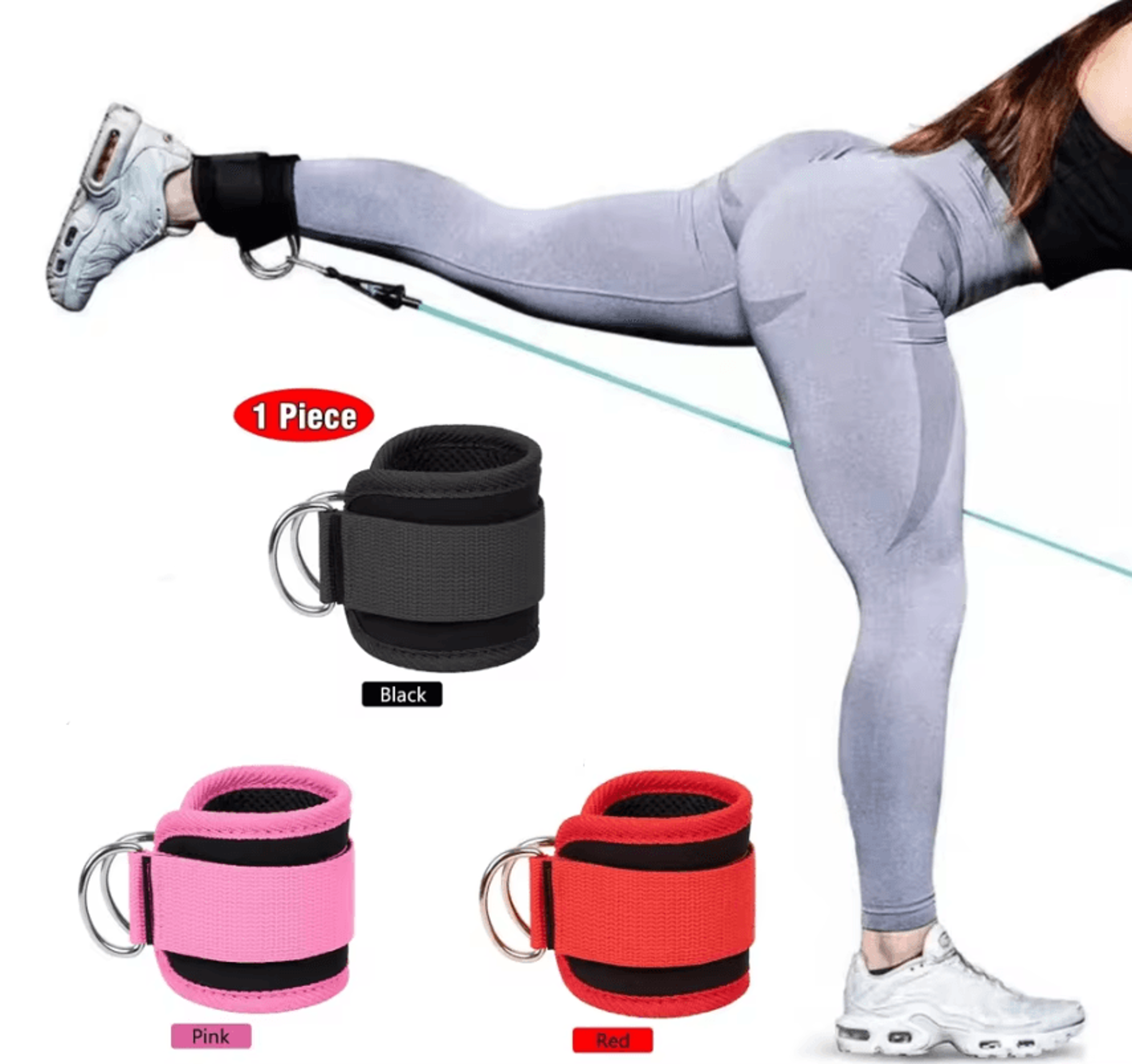 ankle straps for cable machines for glute, leg and lower body workouts