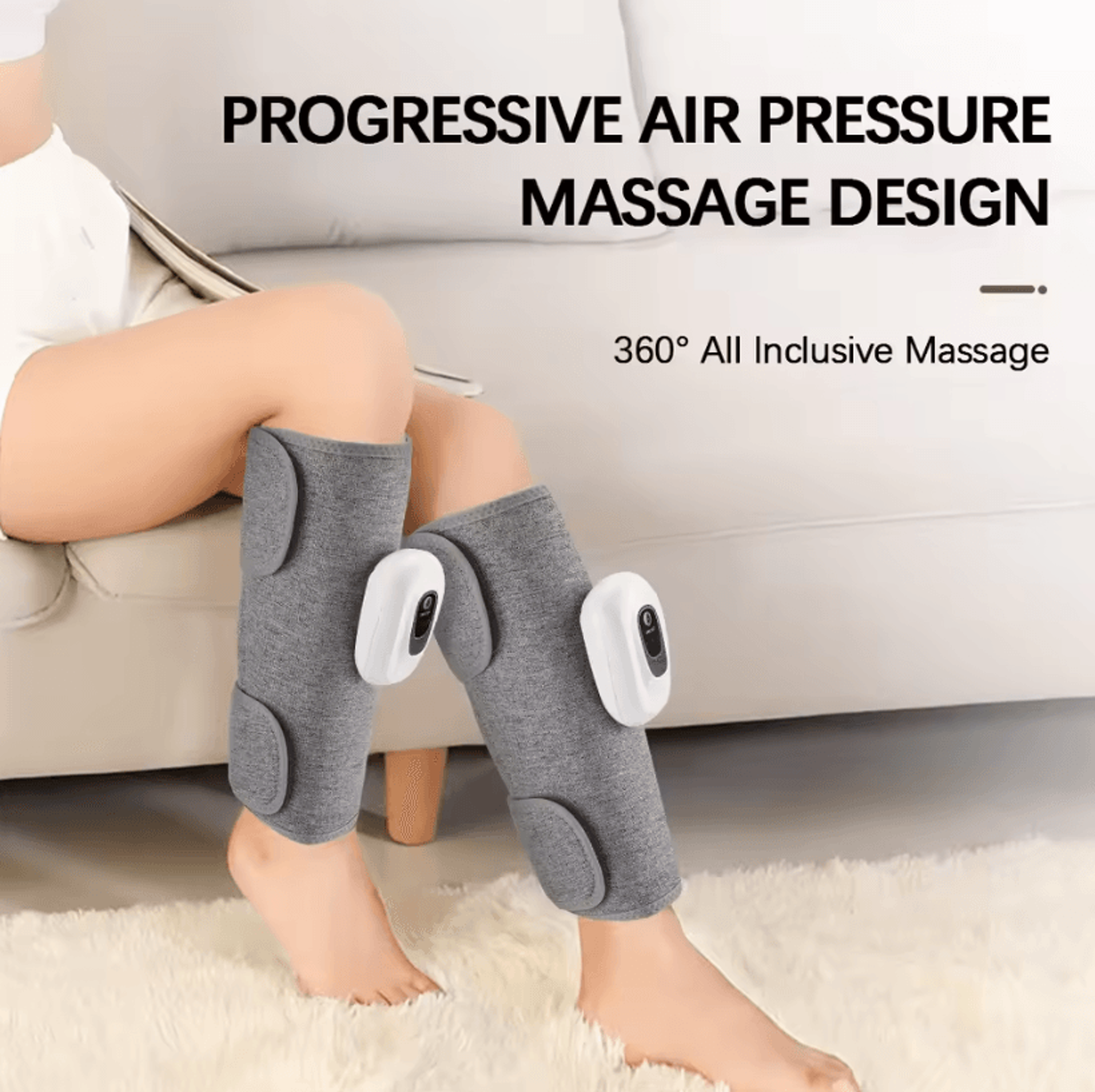electric 360° wireless air pressure calf and leg massager with 3 modes