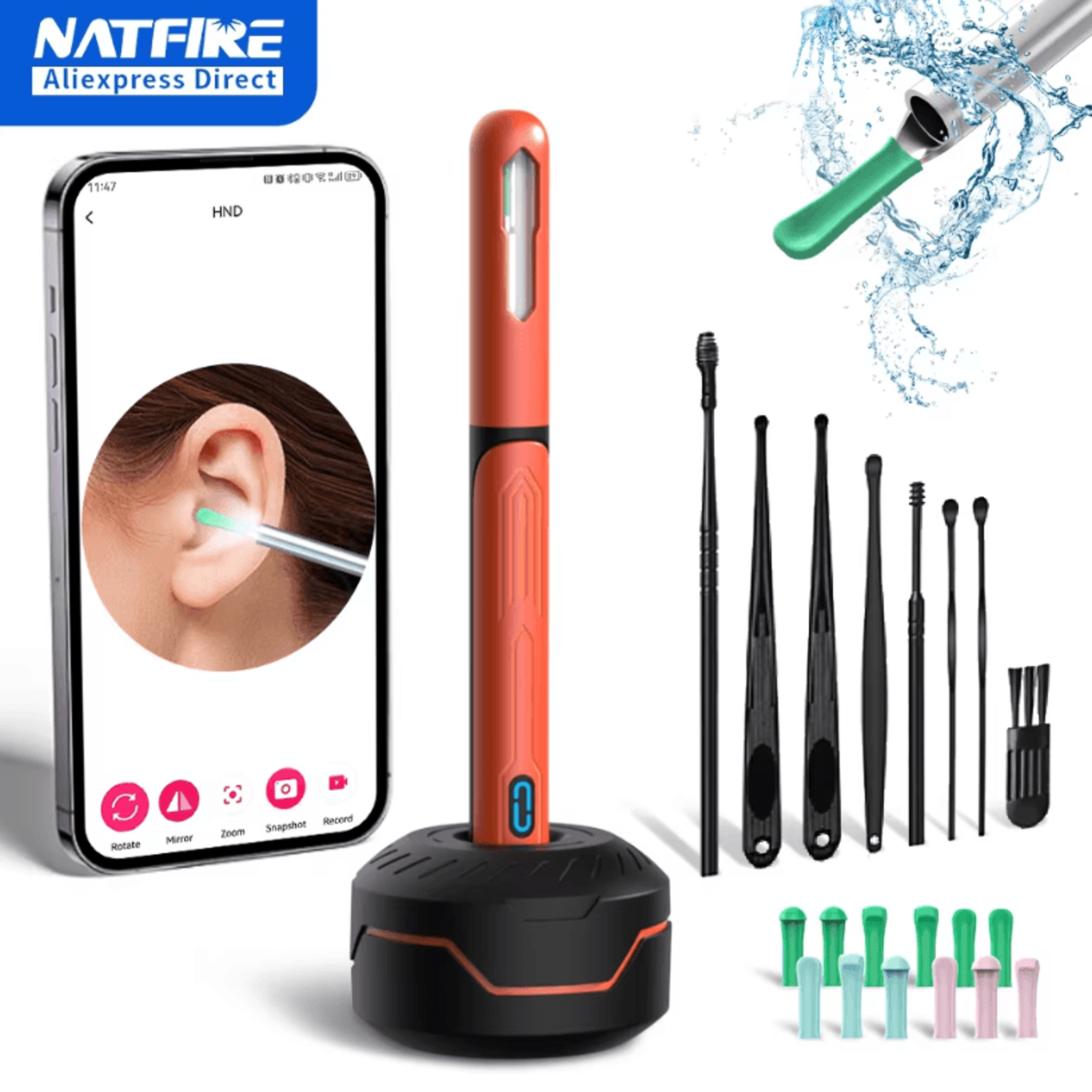 nk3 pro hd visual ear cleaner with camera – usb-c otoscope earwax removal endoscope kit