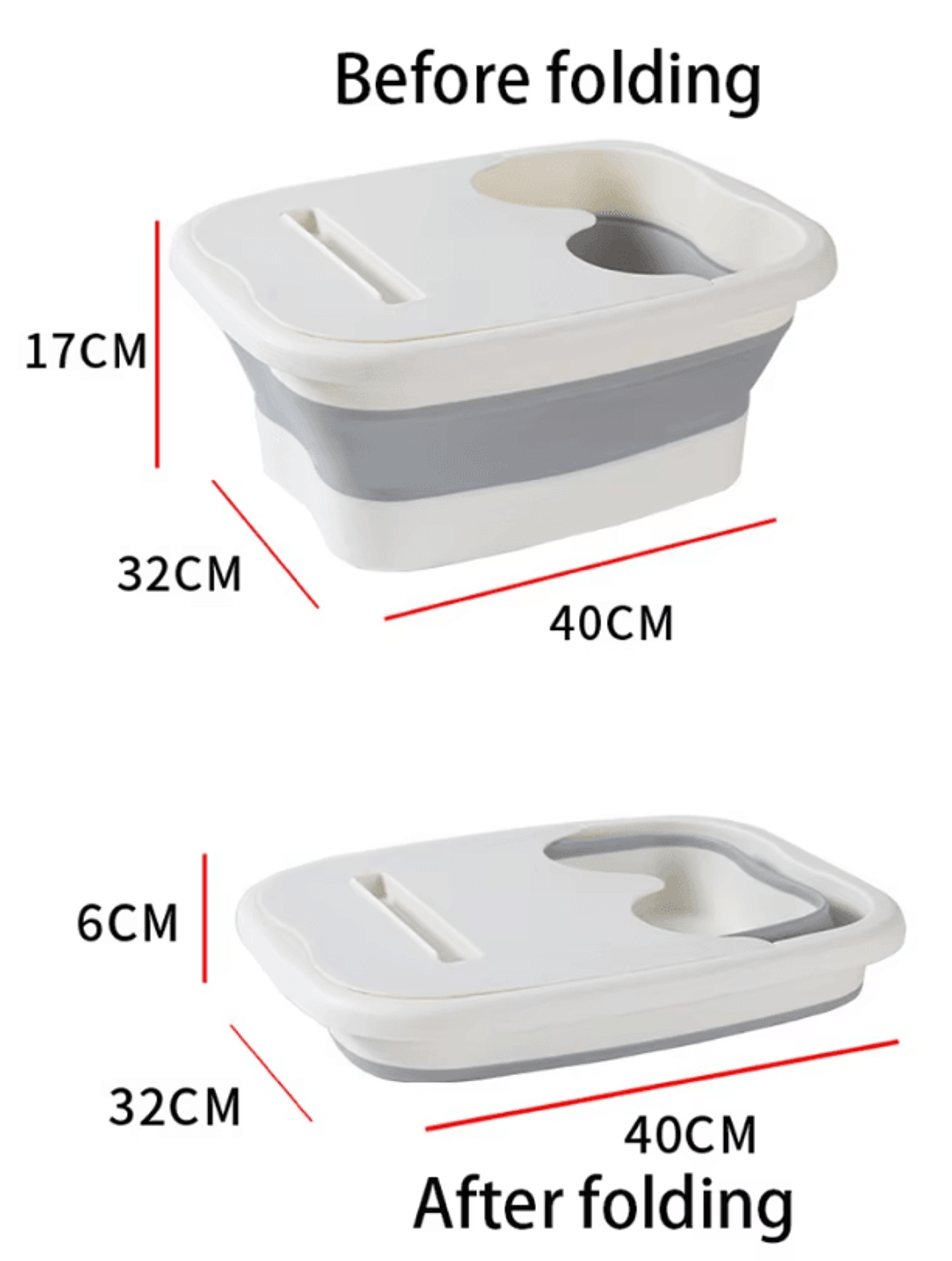 foldable footbath massage bucket – collapsible foot soaking spa tub for home pedicure & relaxation