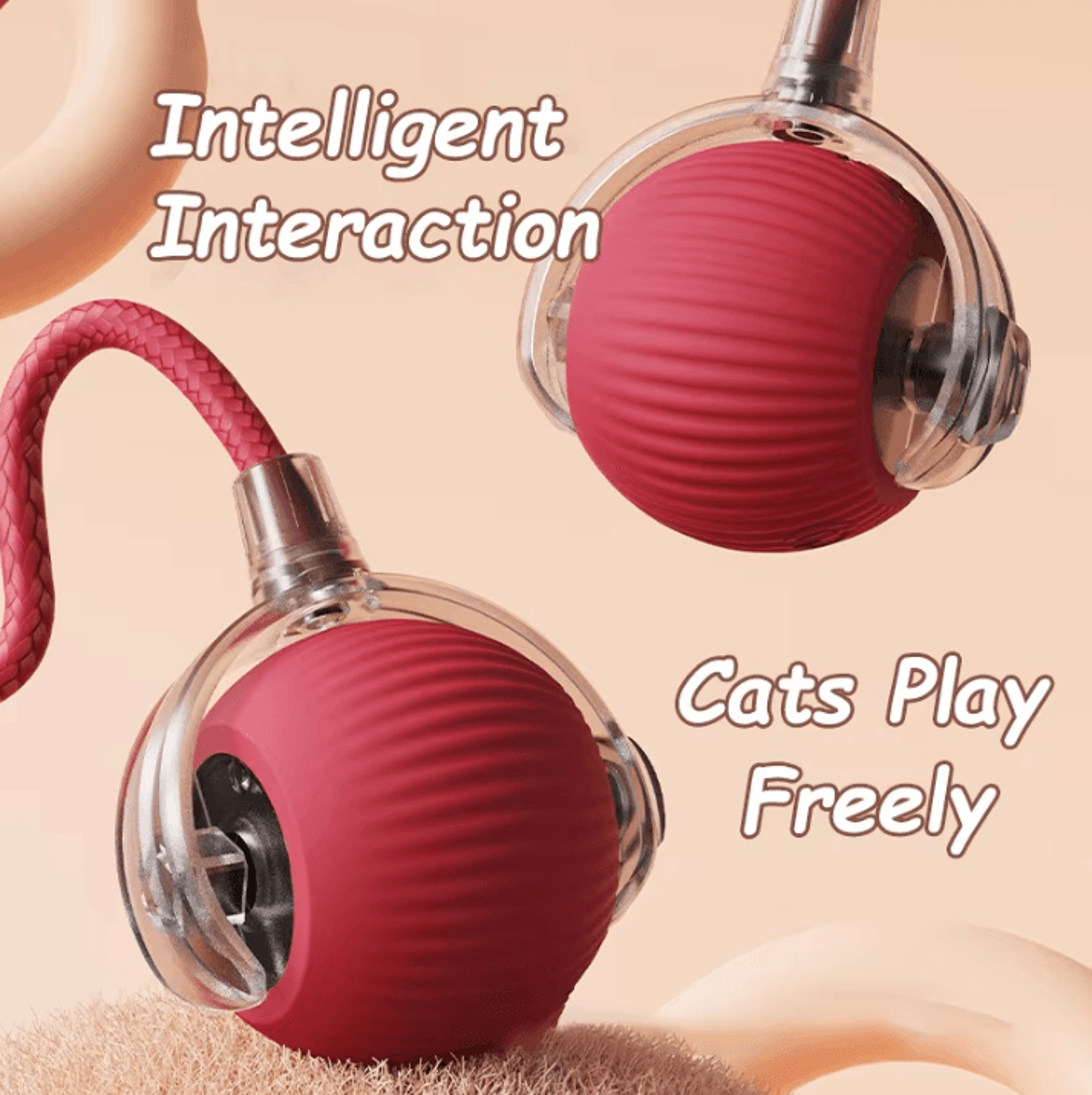 interactive rechargeable rolling ball pet toy – smart automatic cat & dog imitation mouse toy