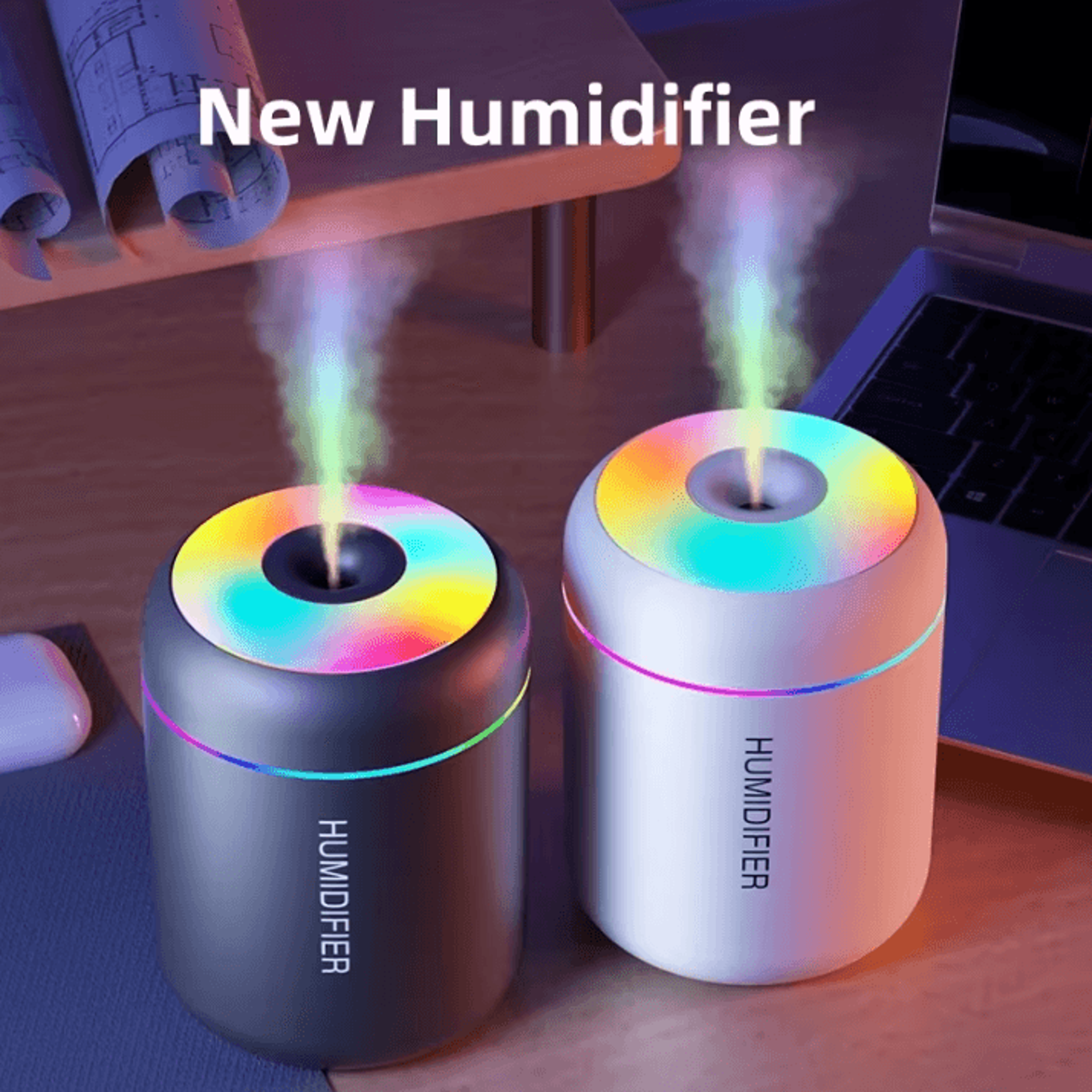 180 ml usb rechargeable mini humidifier & aroma diffuser – electric air purifier & mist maker for car, home, bedroom