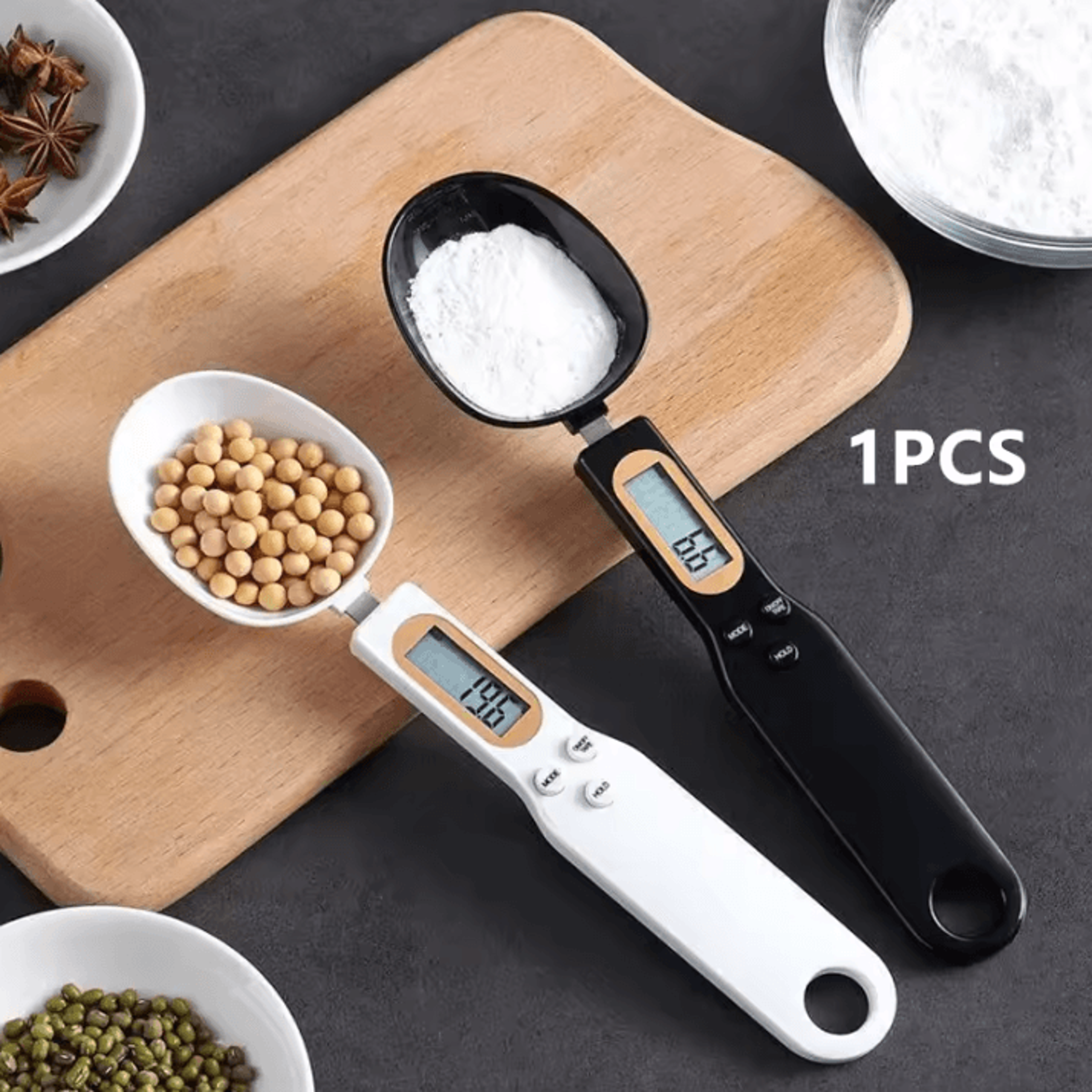 500g digital kitchen scale – mini food measuring scale with lcd digital spoon scale 0.1g precision for coffee, flour & m
