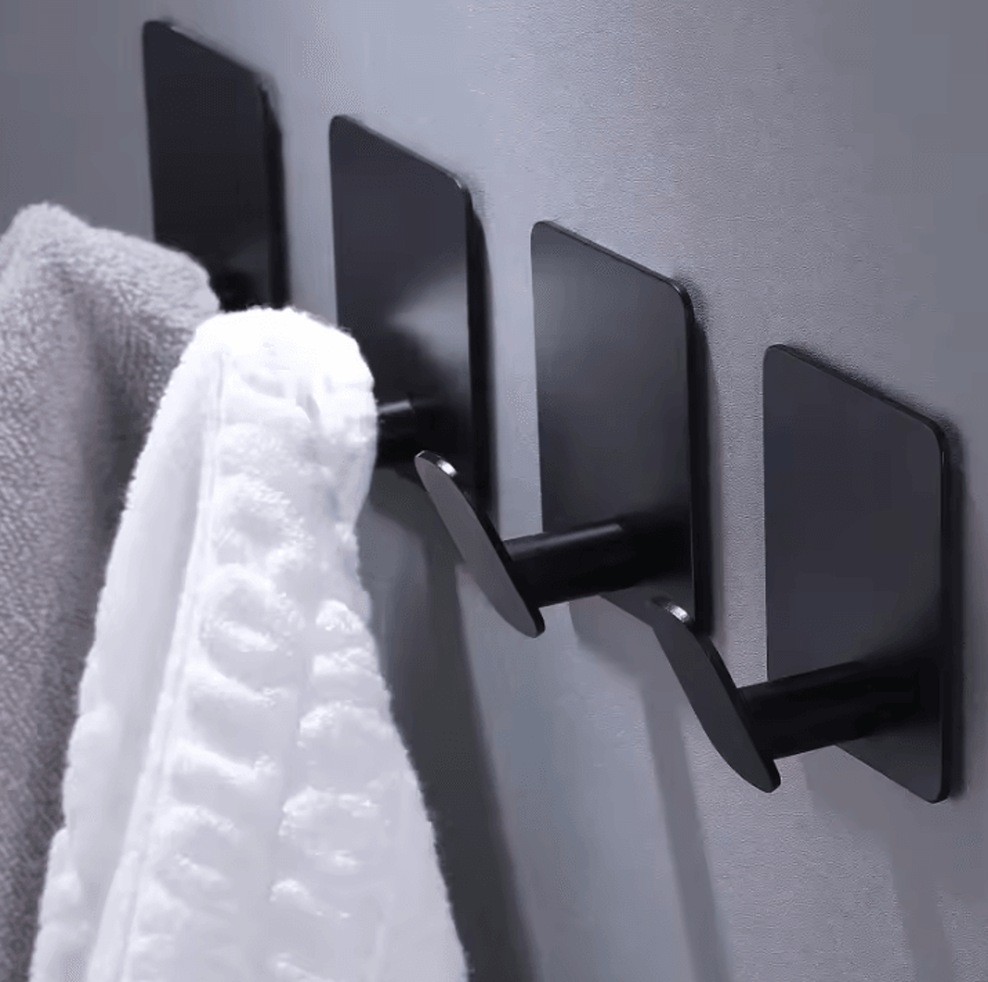 4 pcs stainless steel wall hooks – adhesive bathroom robe hooks & multi-purpose hanger hooks for towel holder