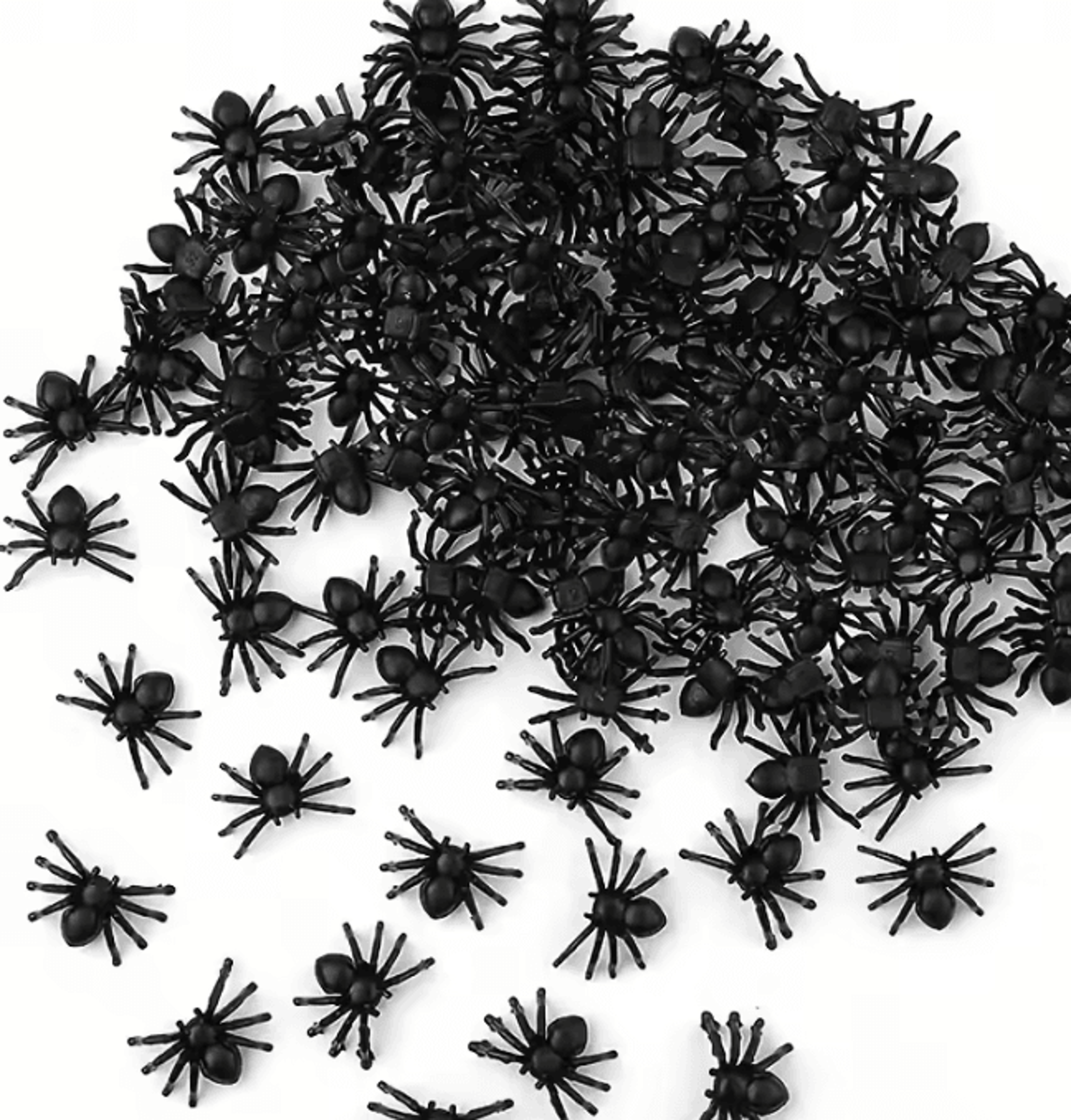 100/50 pcs halloween spider decorations, realistic plastic scary spiders for halloween and haunted house decor