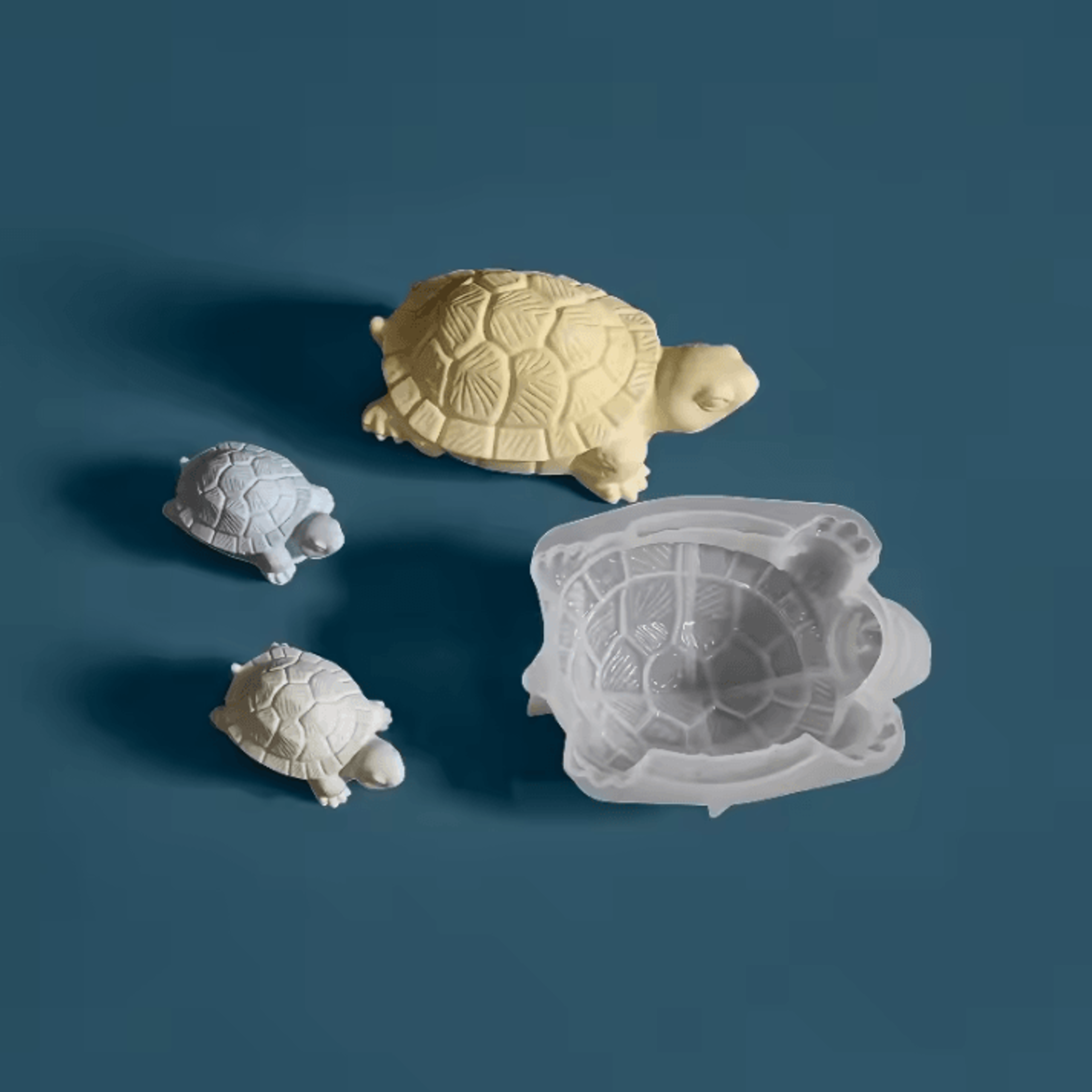 3d turtle candle mold – sea turtle silicone mould for diy candle making kit & beach lovers craft projects