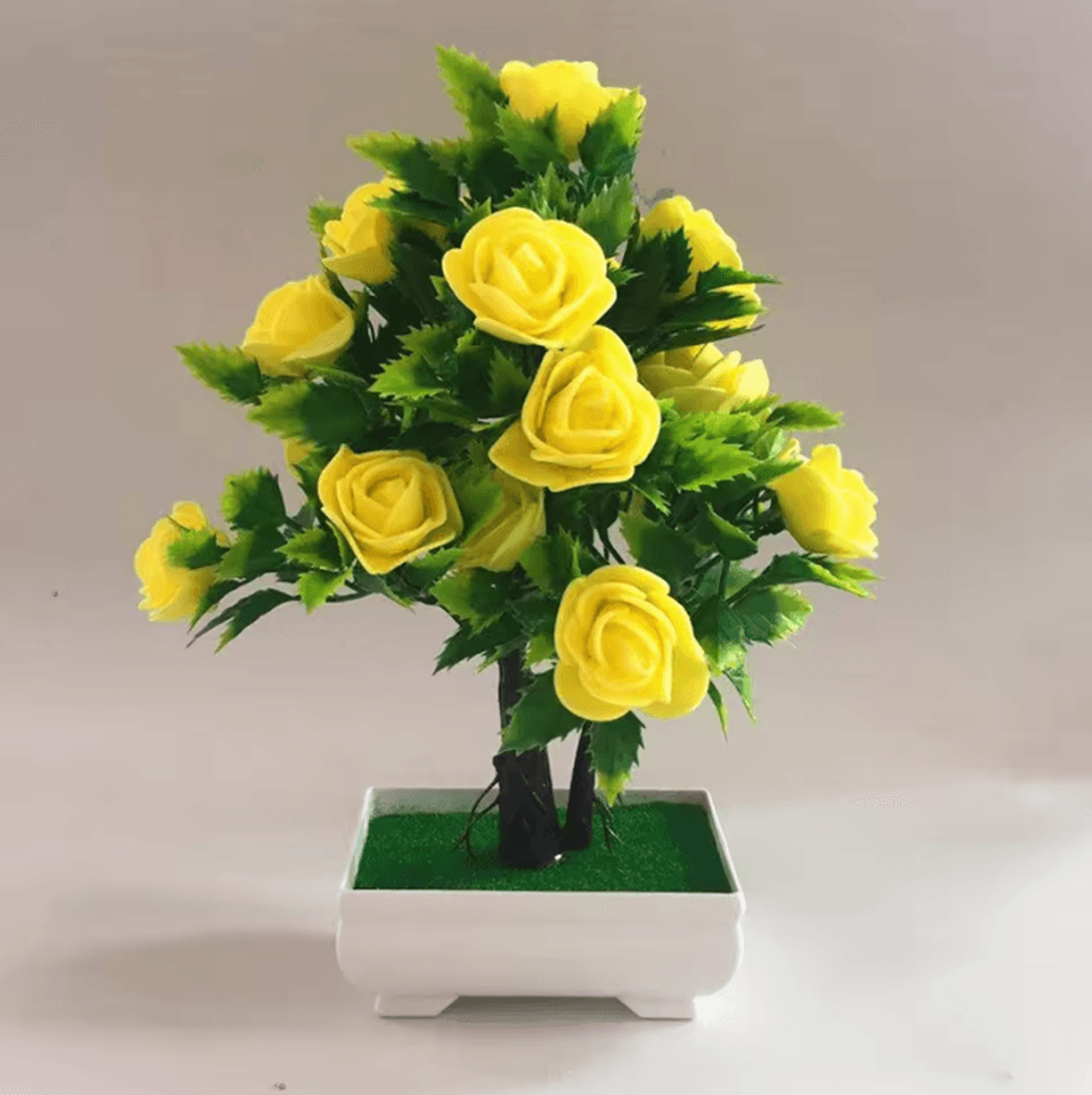 realistic artificial potted flower plant – fake bonsai plant decor for indoor outdoor garden ornament & wedding party
