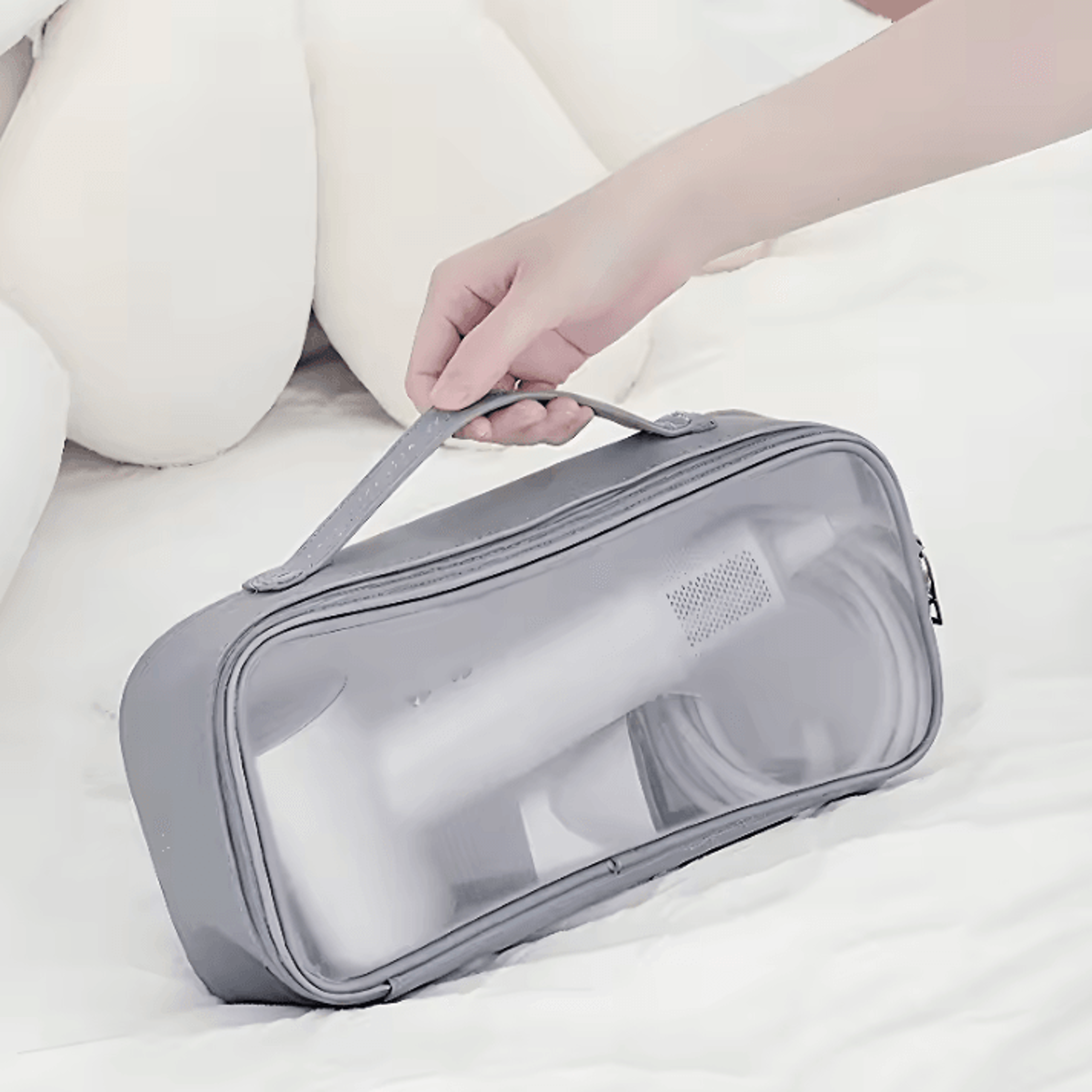 dustproof hair dryer travel case – portable storage bag with dustproof protective cover and hair curler organizer