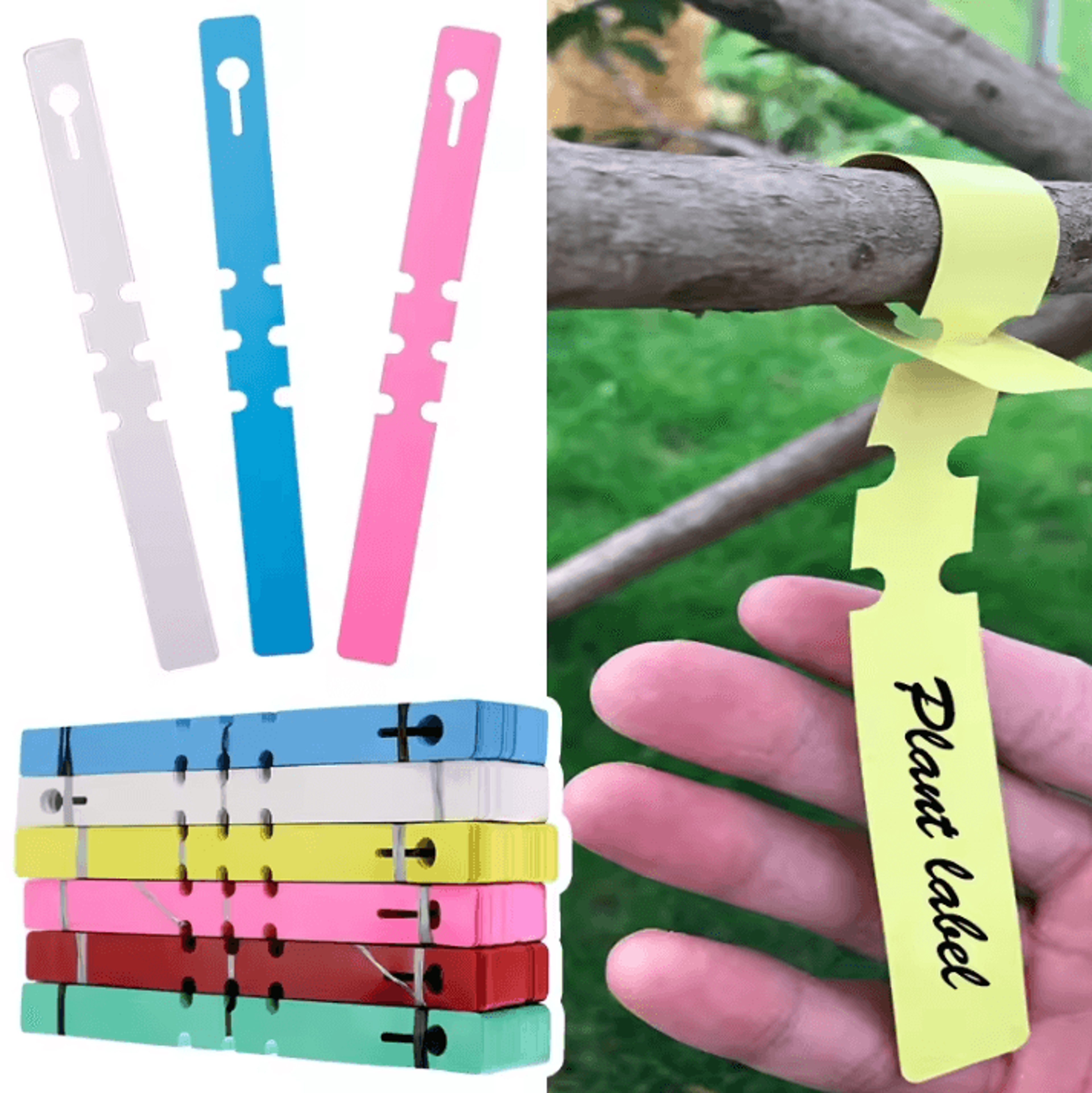 100pcs waterproof plant markers plastic plant hanging tags for gardening, orchid labels and garden pot supplies