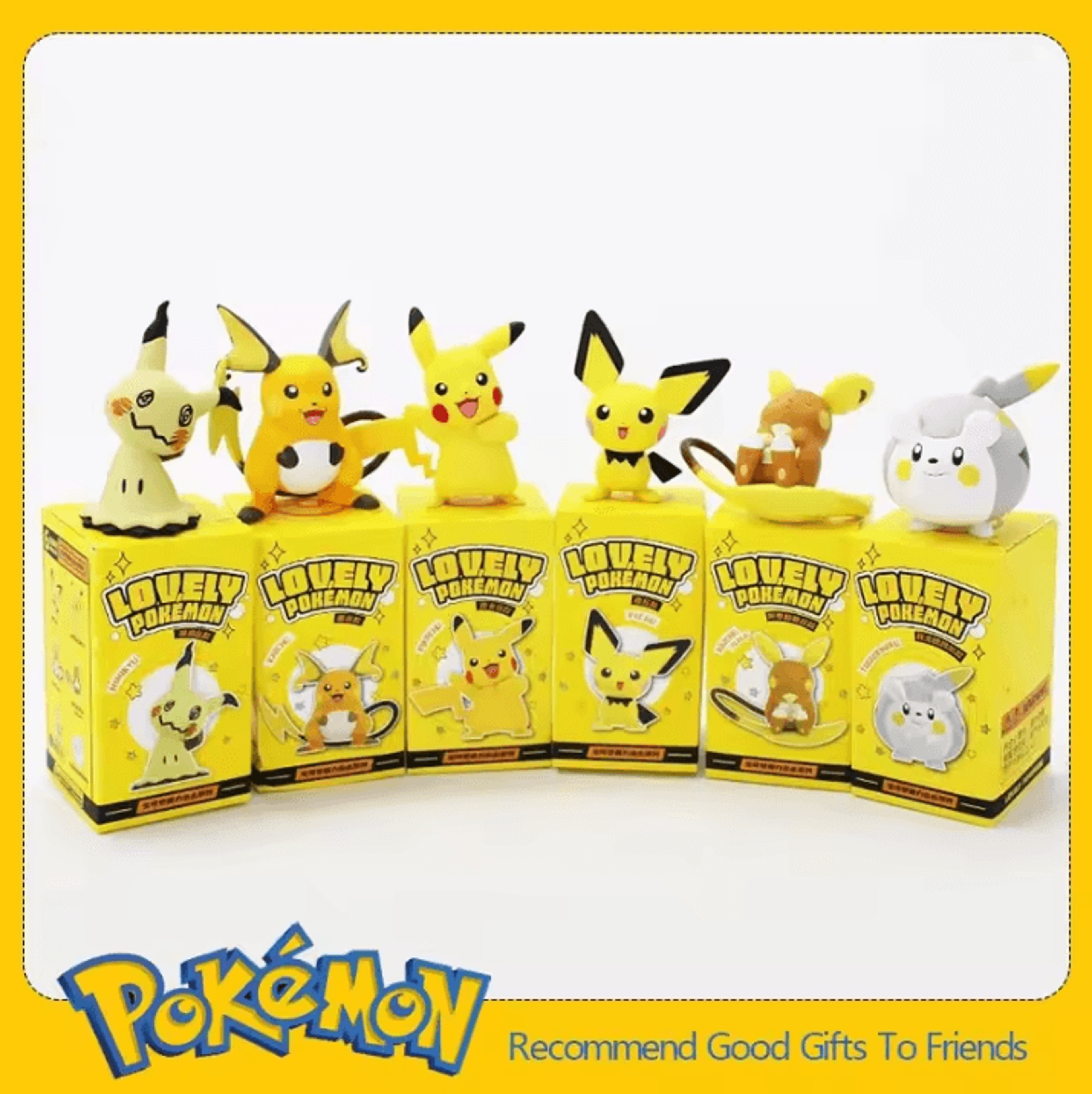 pokemon pokemon action figures kawaii pikachu pichu togedemaru alola raichu mimikyu anime figures toy gift set
