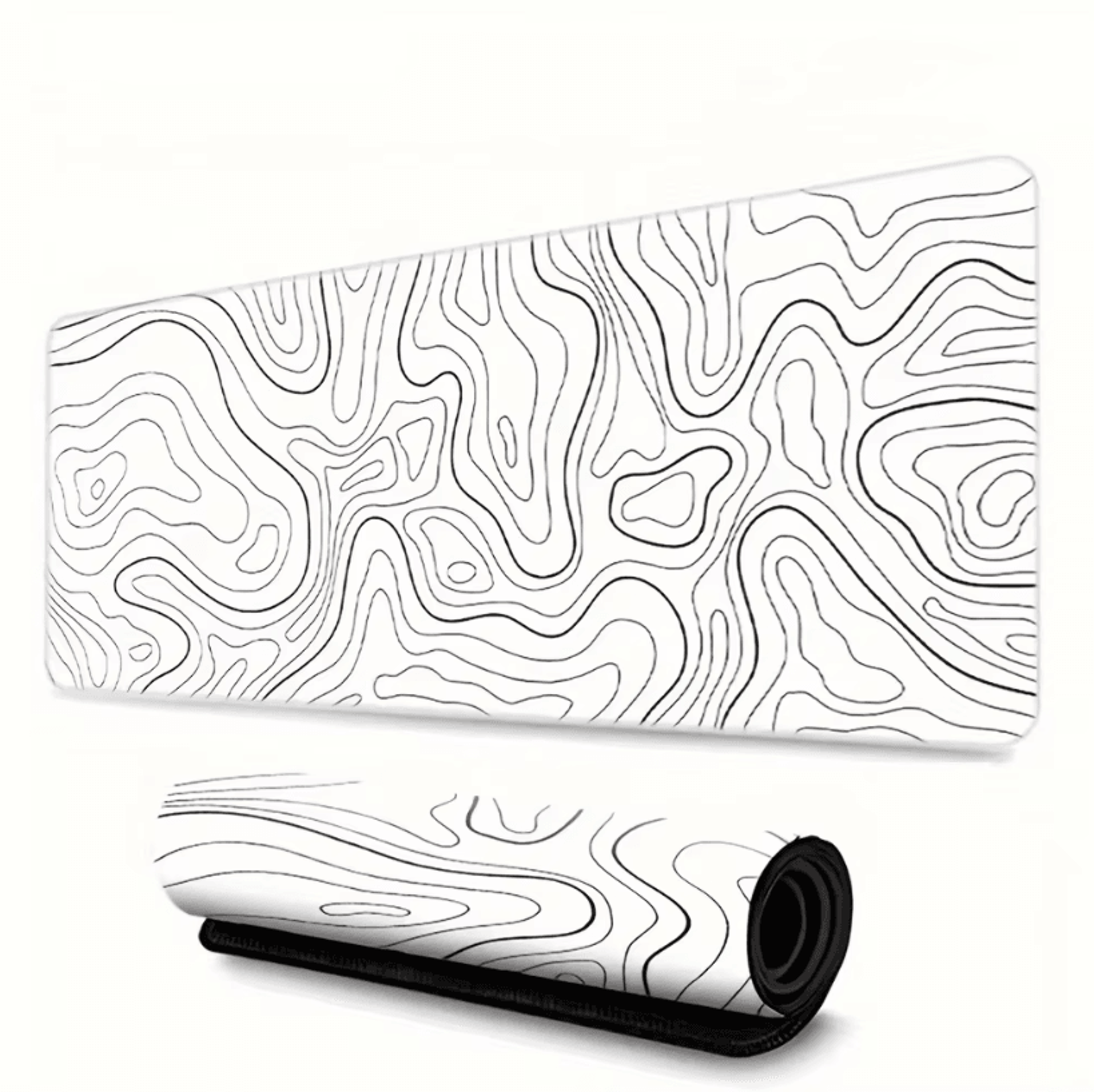 extended desk mouse pad with stitched edges and non slip rubber base for desk and gaming