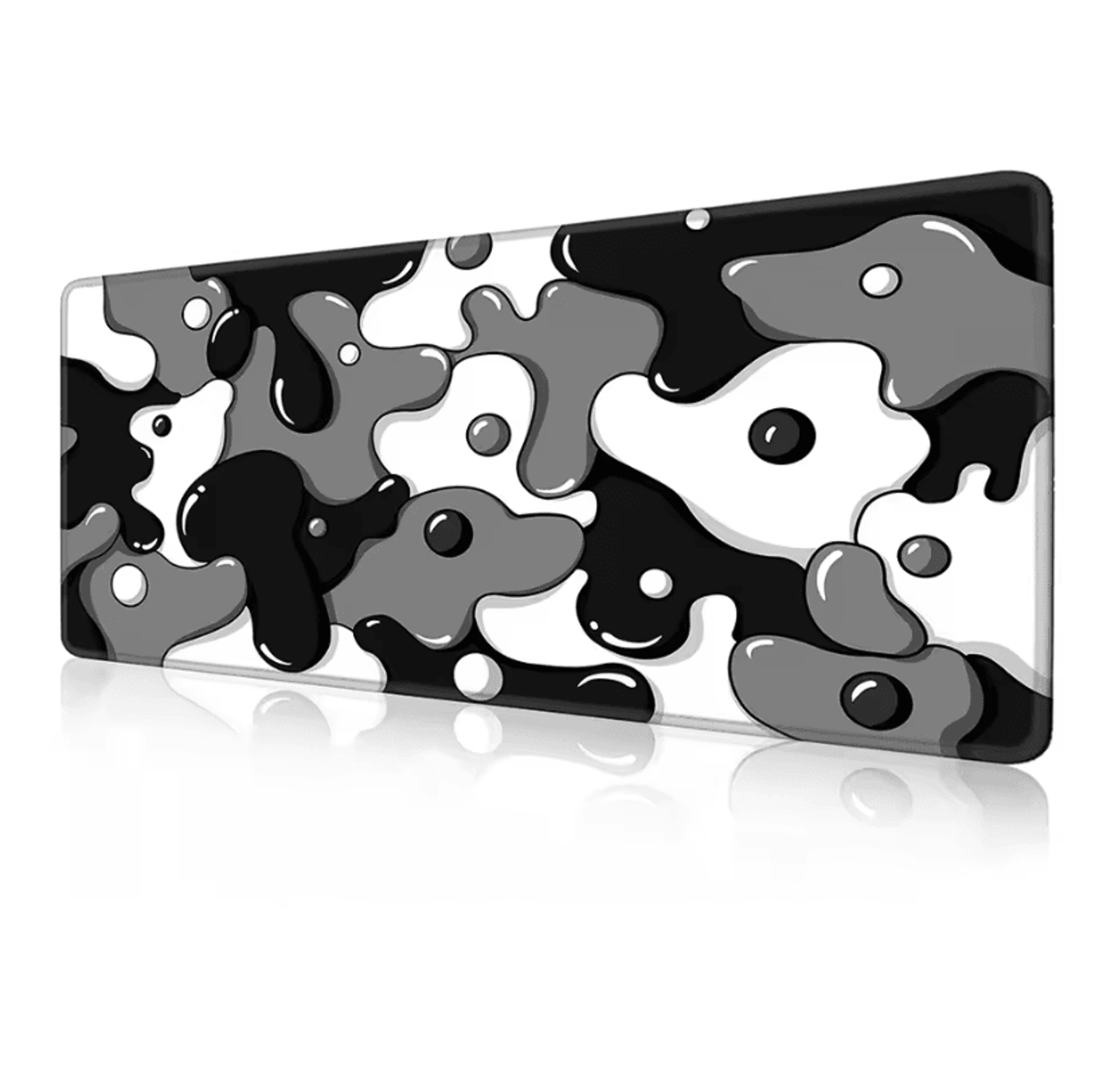 large extended mouse pad with stitched edges and non-slip rubber base for desk