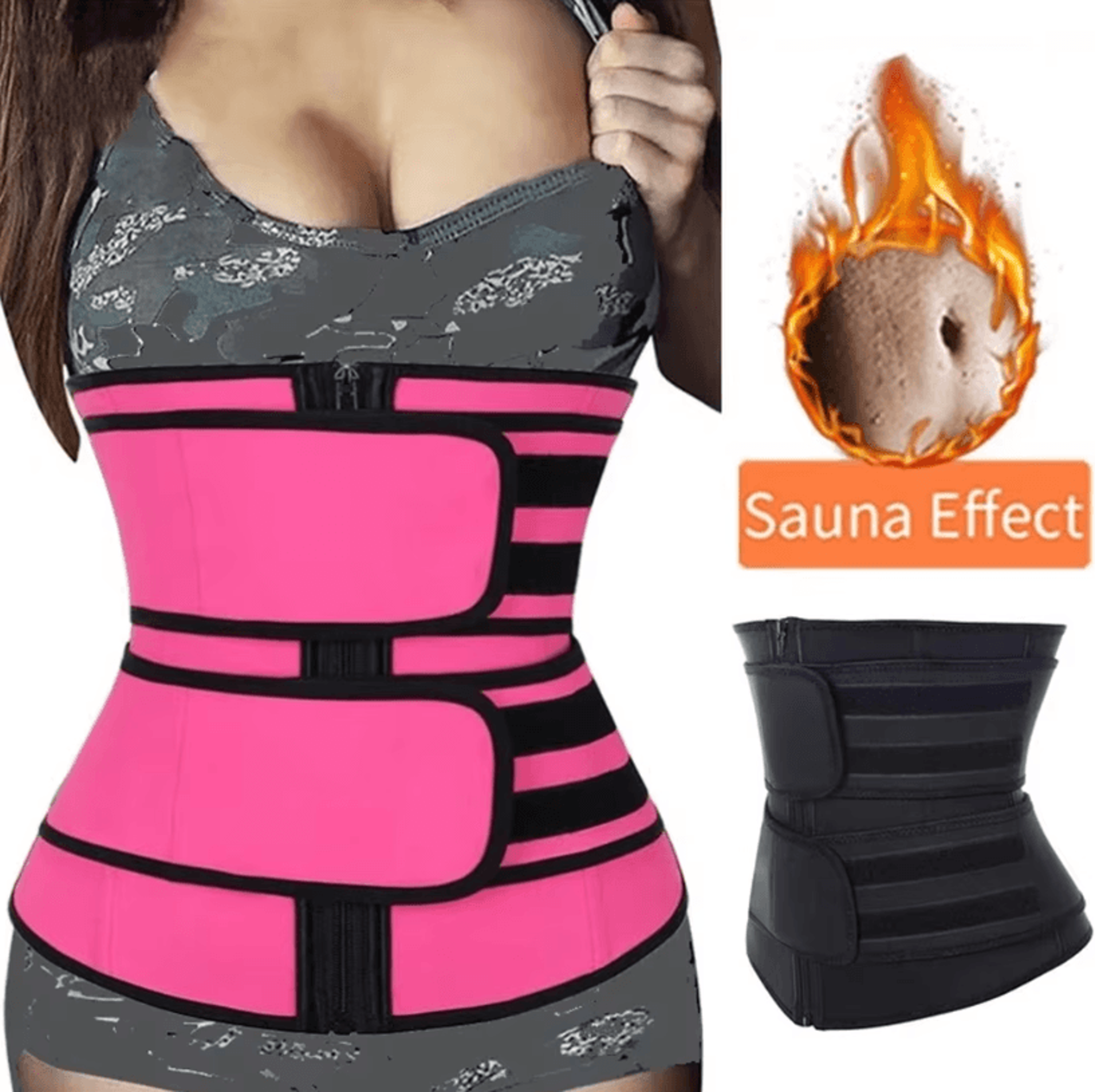 1pc waist trainer belt waist trainer belt slimming body shaper fitness sweat trimmer cincher