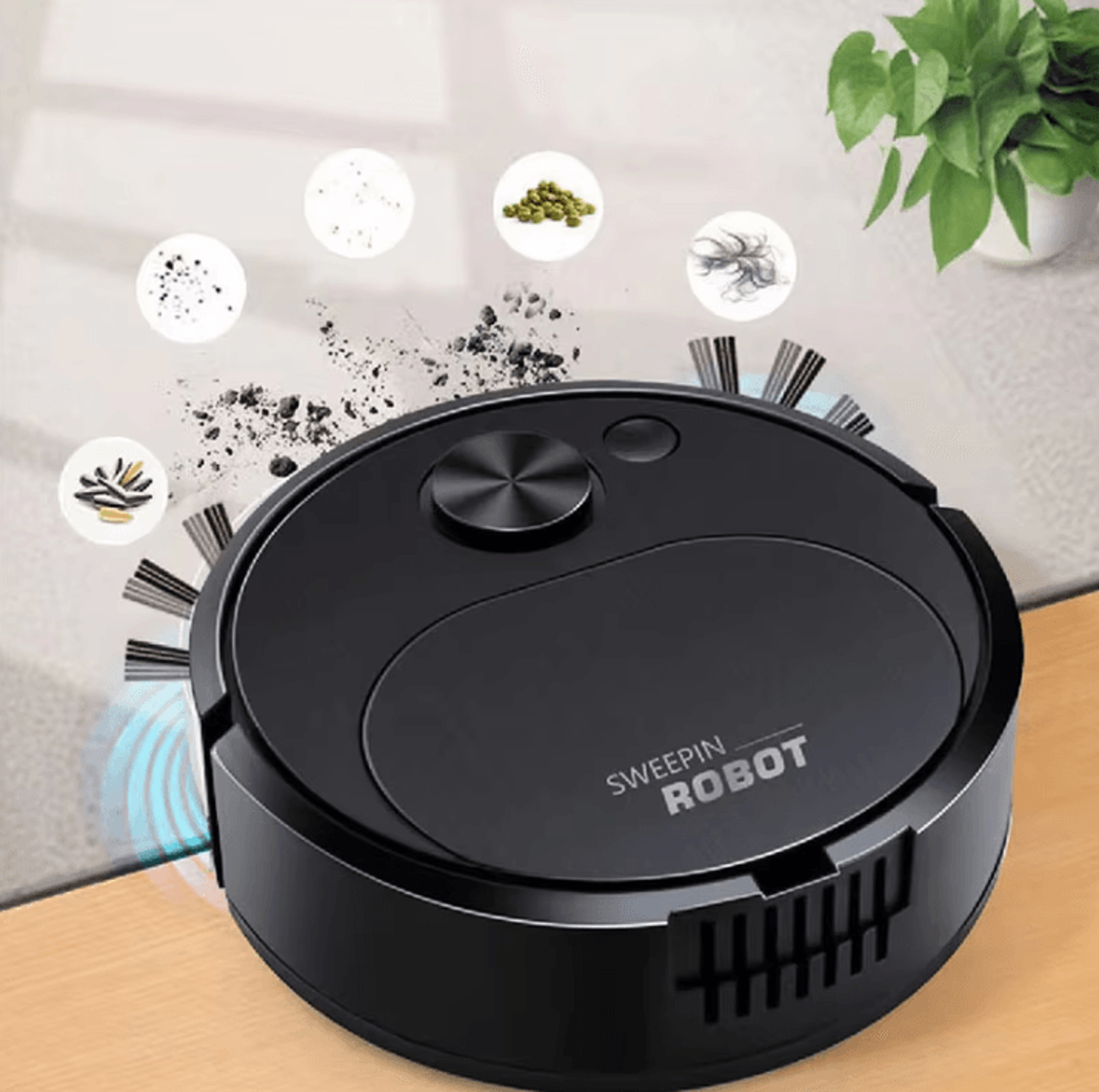 new robot vacuum cleaner usb 3-in-1 smart wireless sweeping and mopping floor cleaner for home office