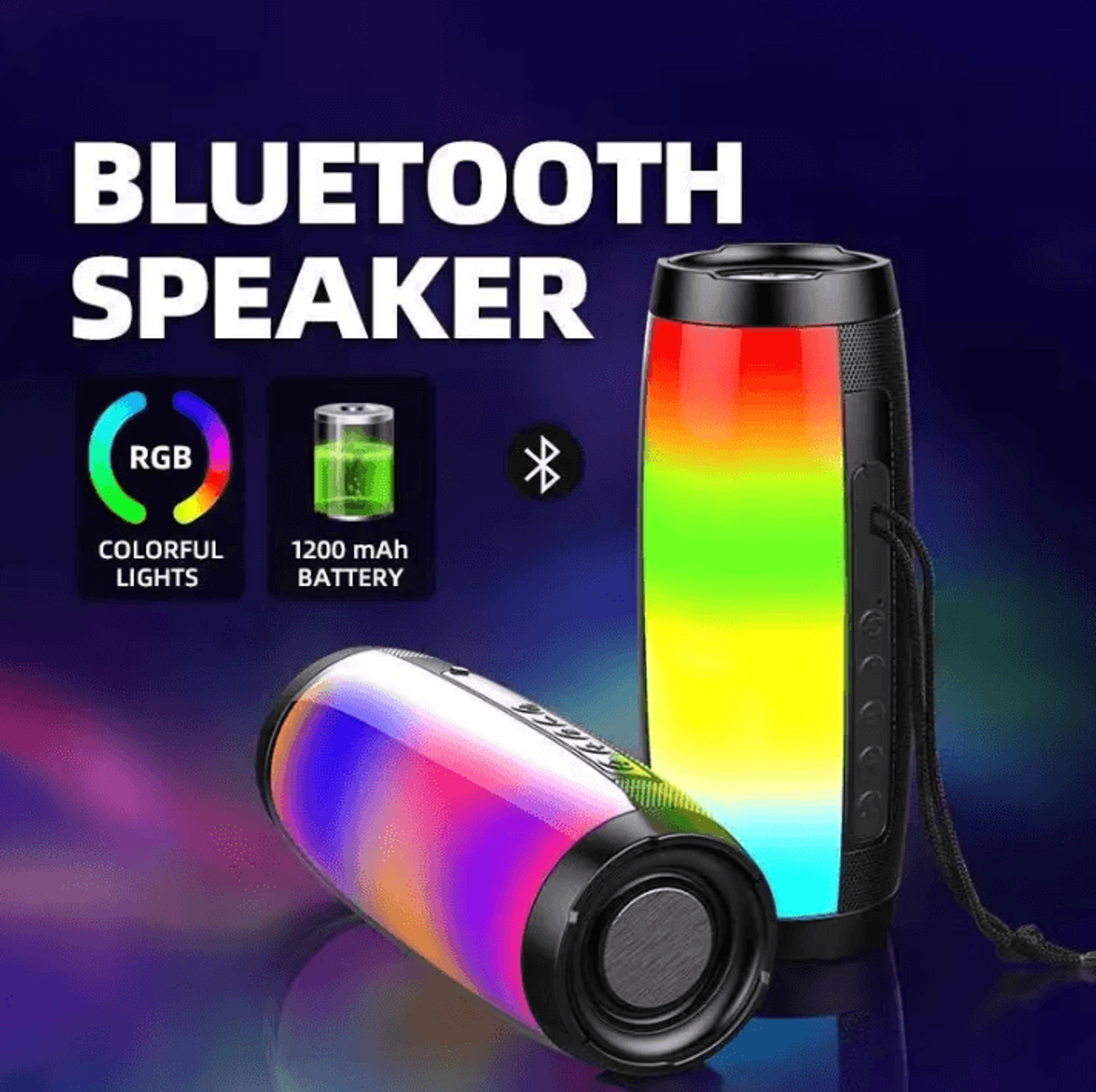 1202 portable bluetooth speaker – wireless compact subwoofer with high volume, outdoor and home audio