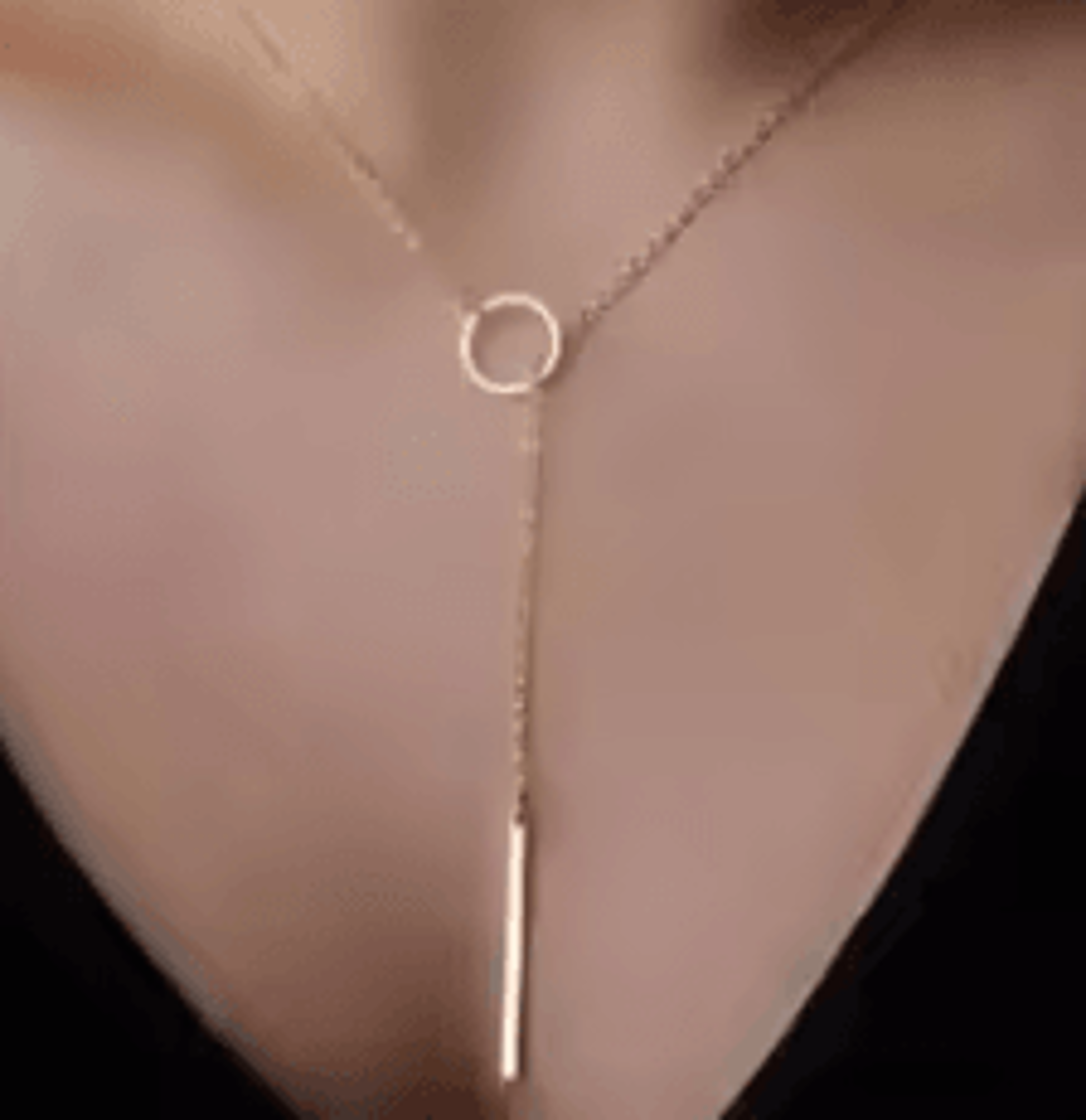 fashion simple metal round necklace – elegant ladies minimalist jewelry for everyday wear
