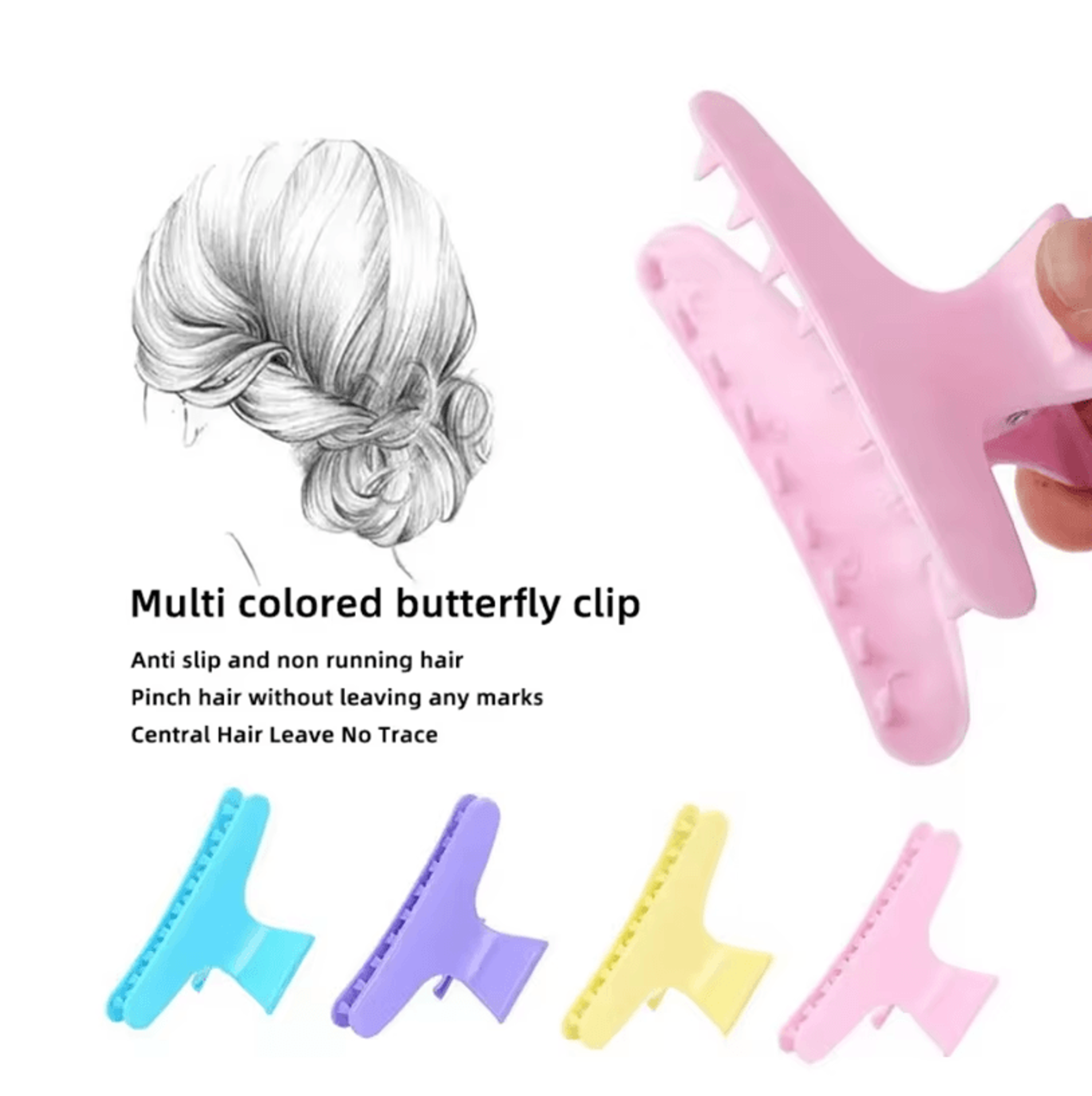 12pcs professional alligator hair clips – seamless hairpin set for beauty salon and diy styling