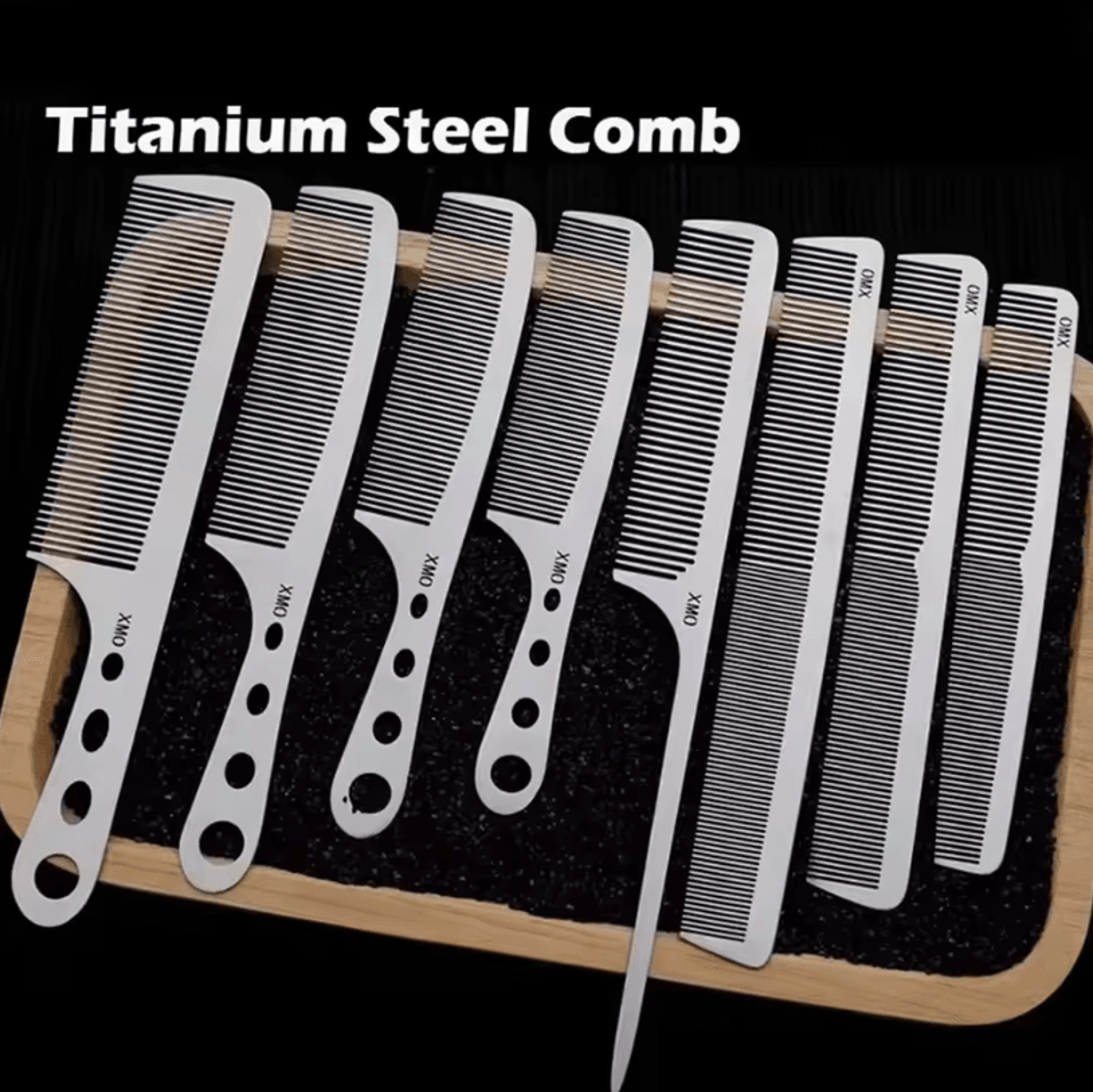 marseilis titanium steel comb professional salon hairdressing anti-static ultra thin hair brush for men