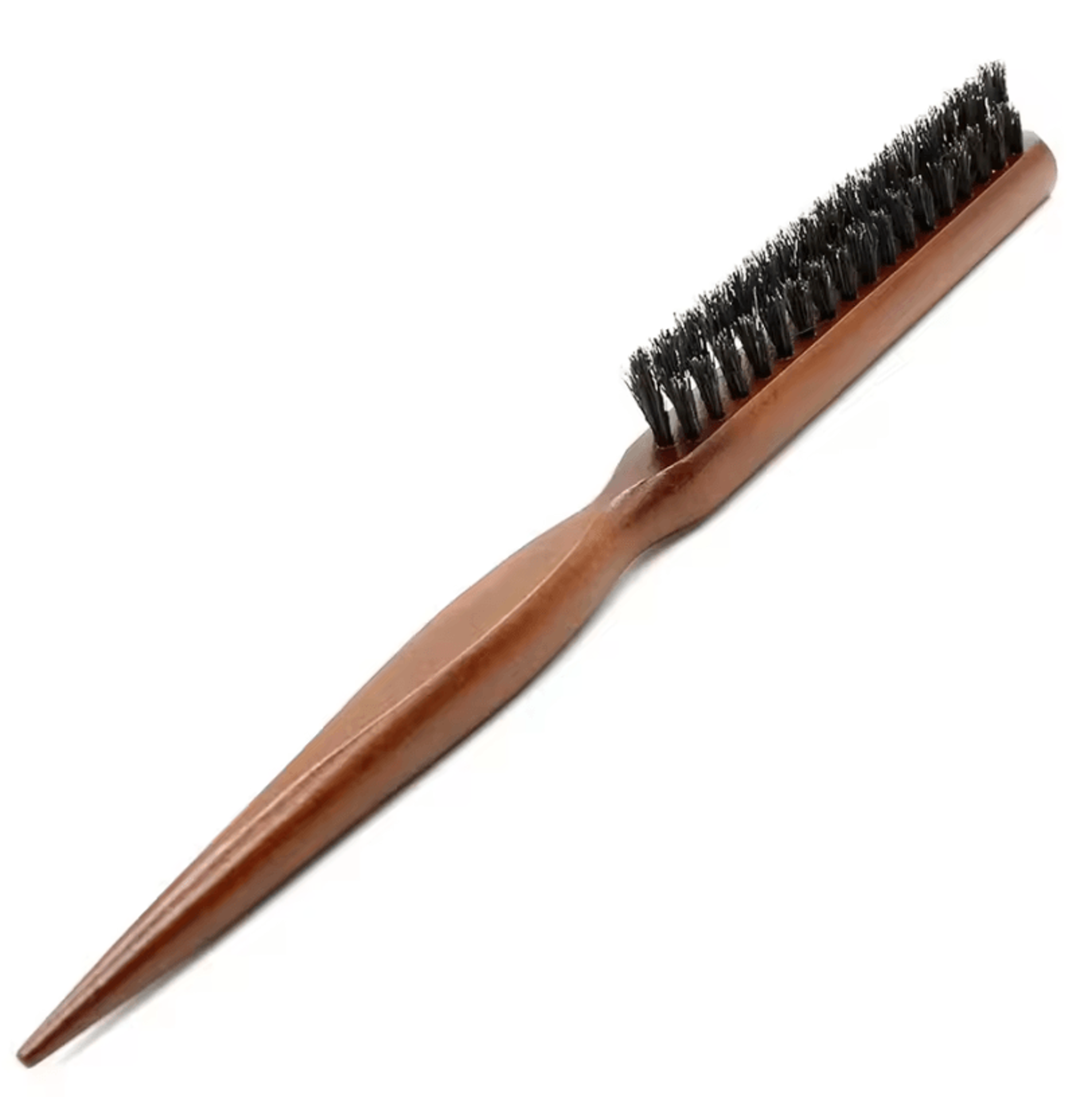 natural boar bristle hair brush with anti-static wood handle comb for scalp massage and hair styling