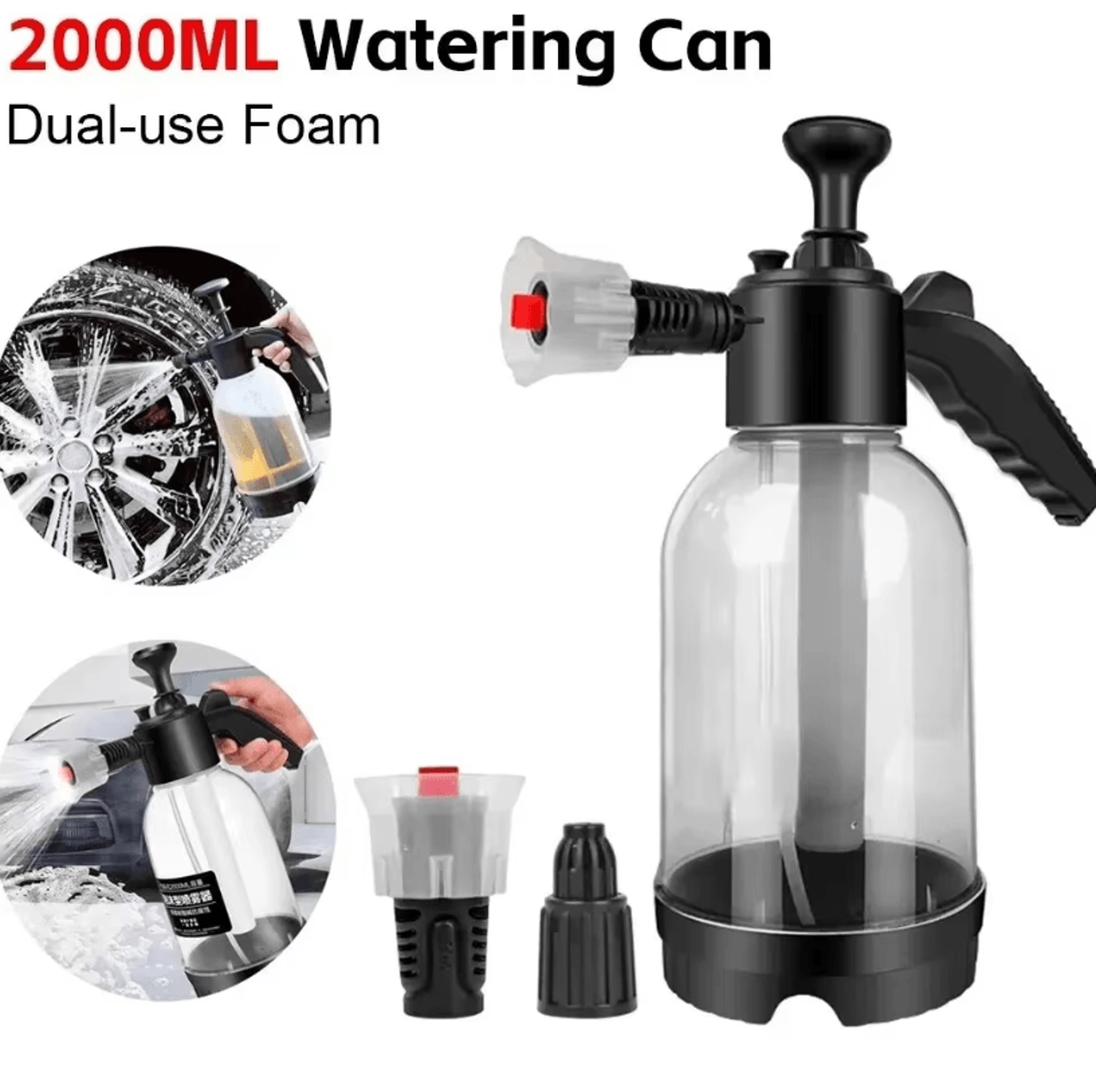 2l hand-held foam sprayer for car wash, watering, and cleaning