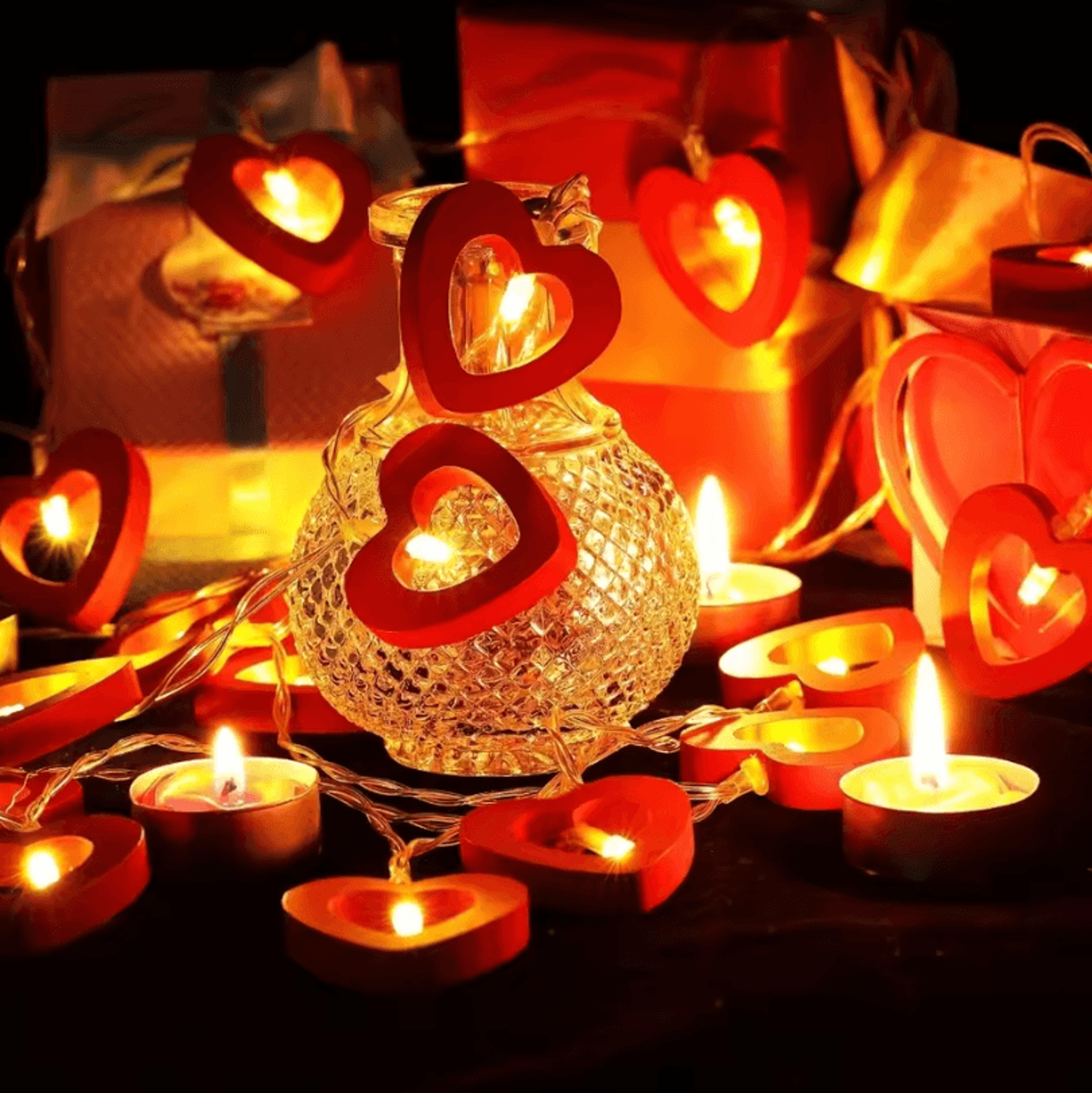 10pcs love led string lights for wedding valentines day christmas party decor