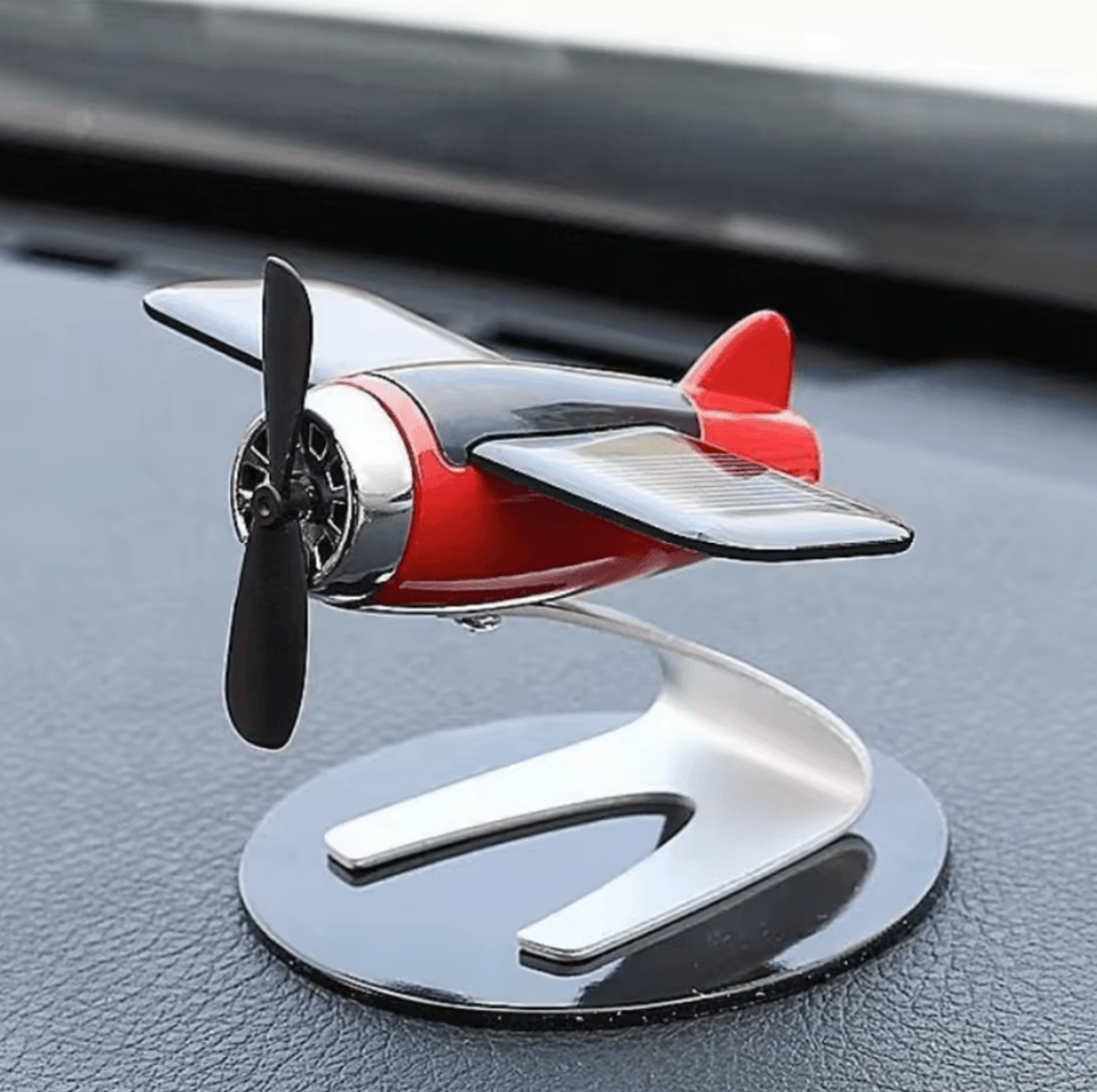 solar airplane car decoration creative solar powered ornament for car interior and desk