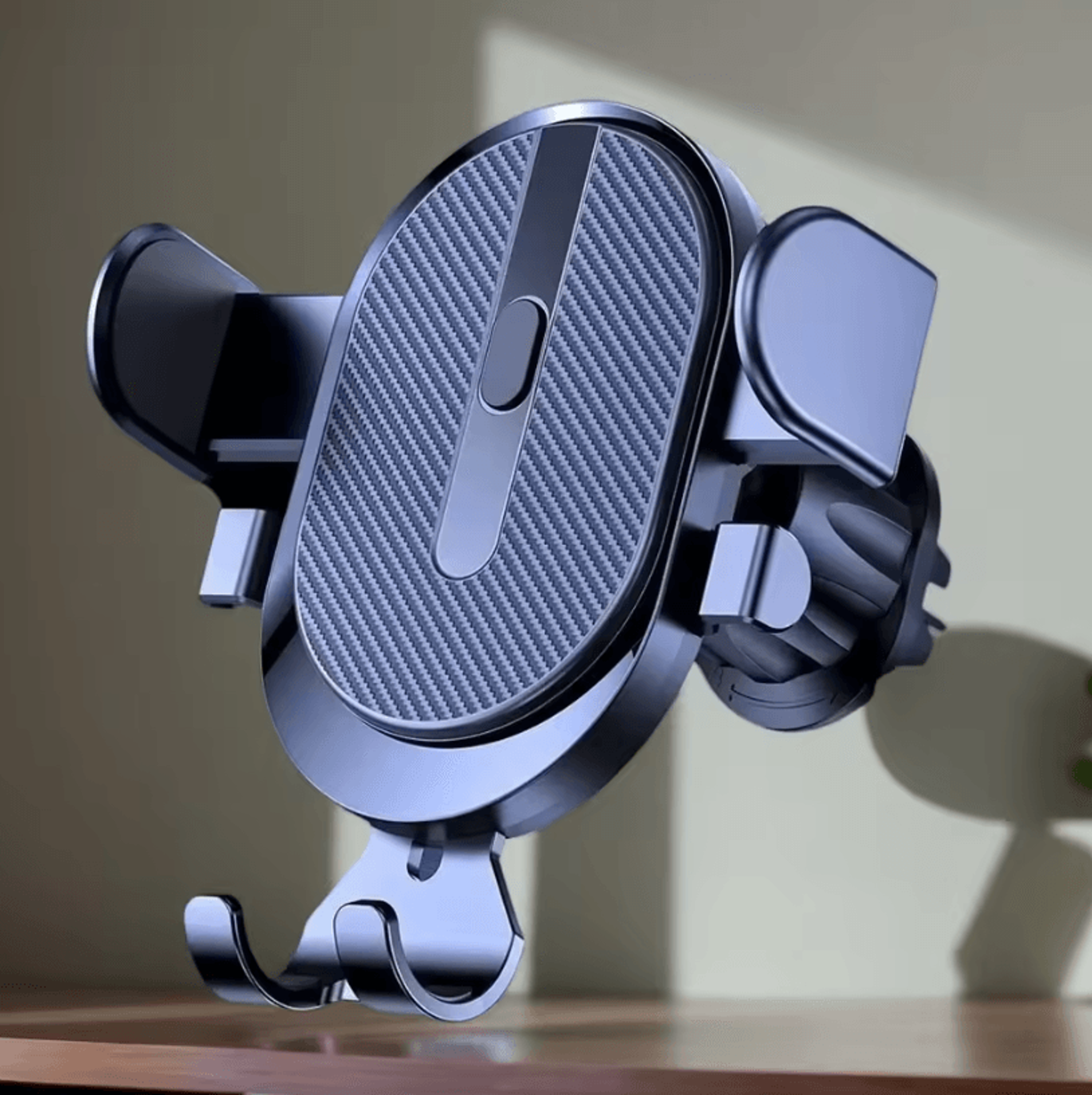gravity car phone holder with 360° rotation for air vent mount and one-hand placement