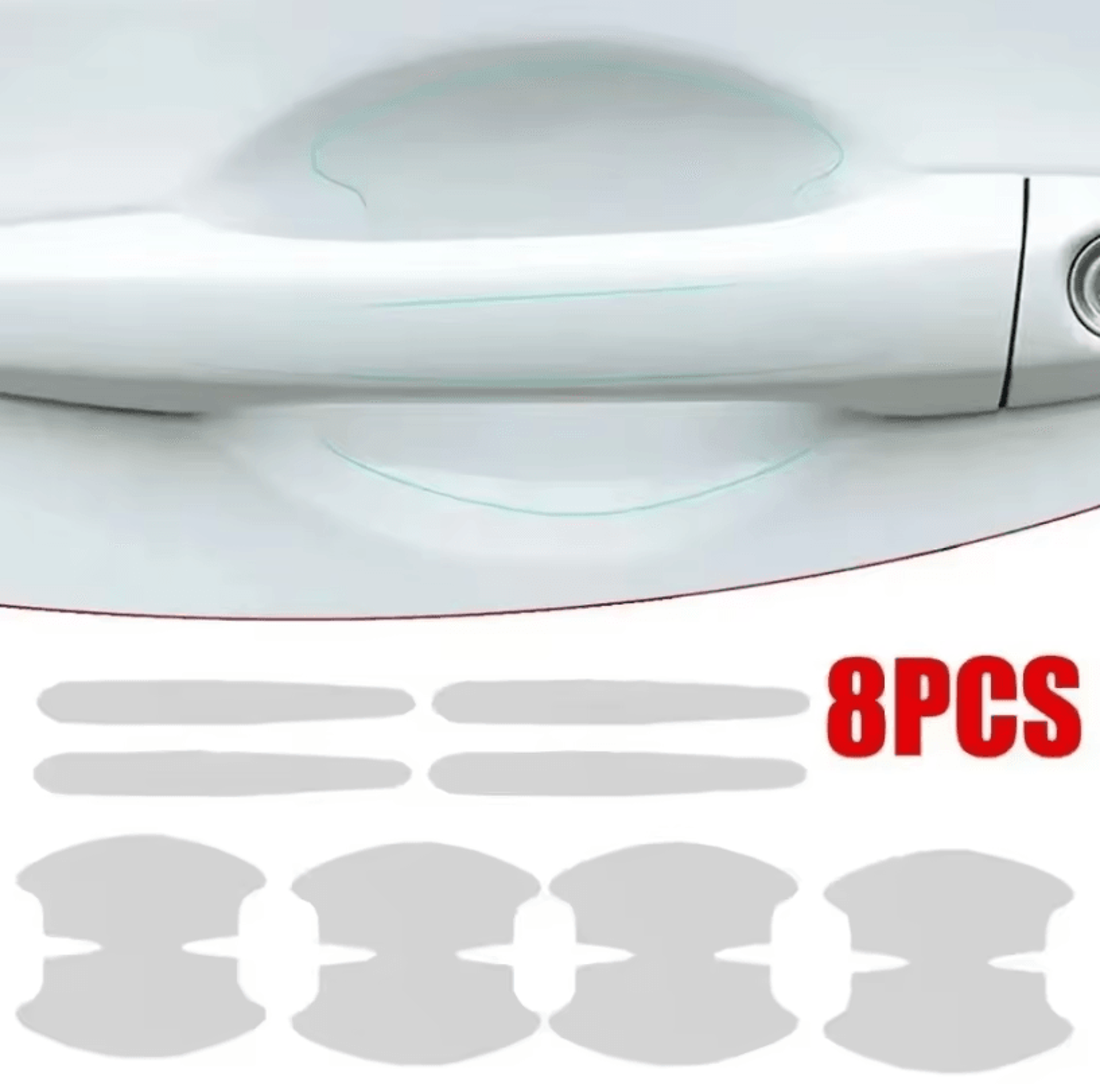 8pcs clear tpu car door bowl protection film stickers for anti-scratch protection