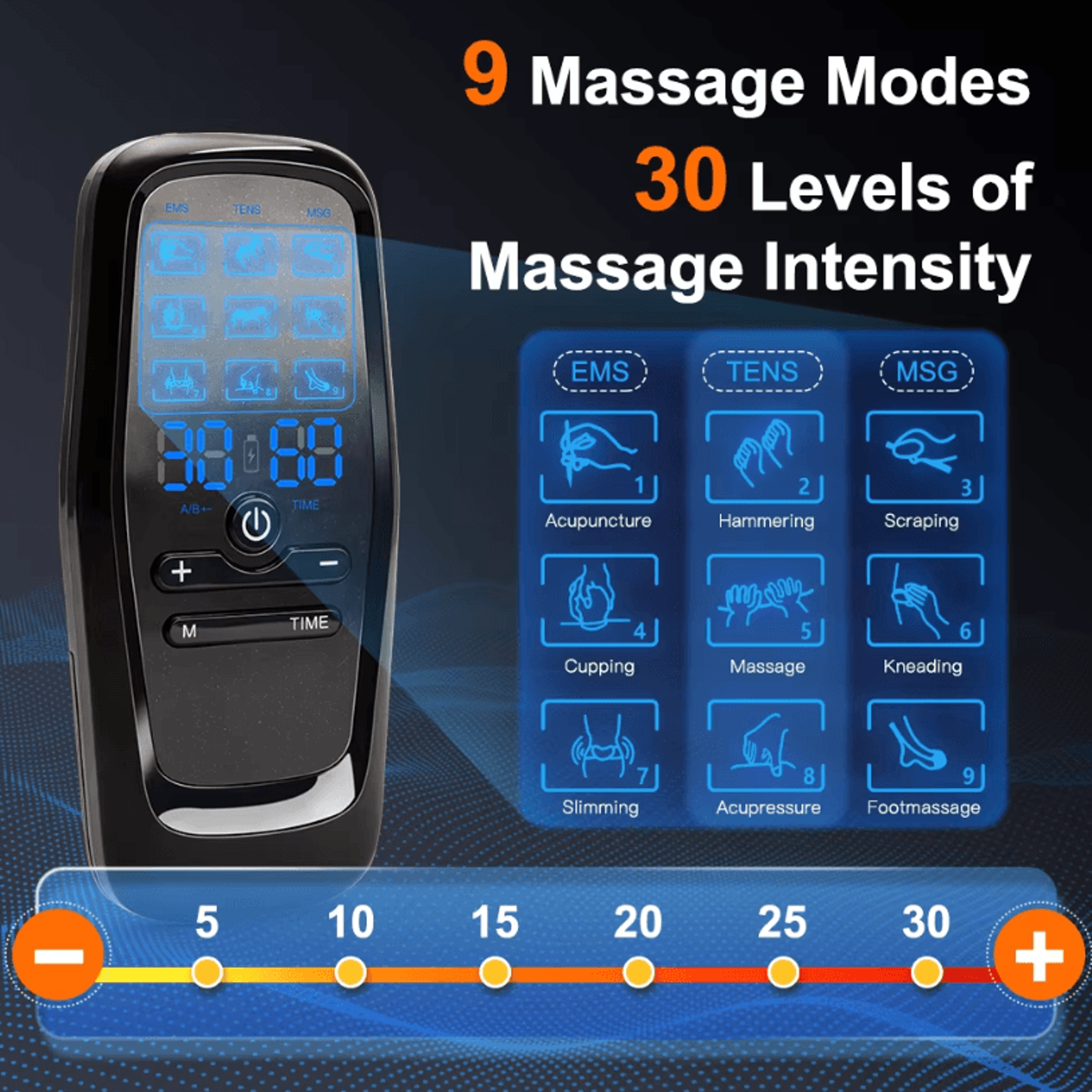 tens ems muscle stimulator – digital electric body massage and slimming therapy device
