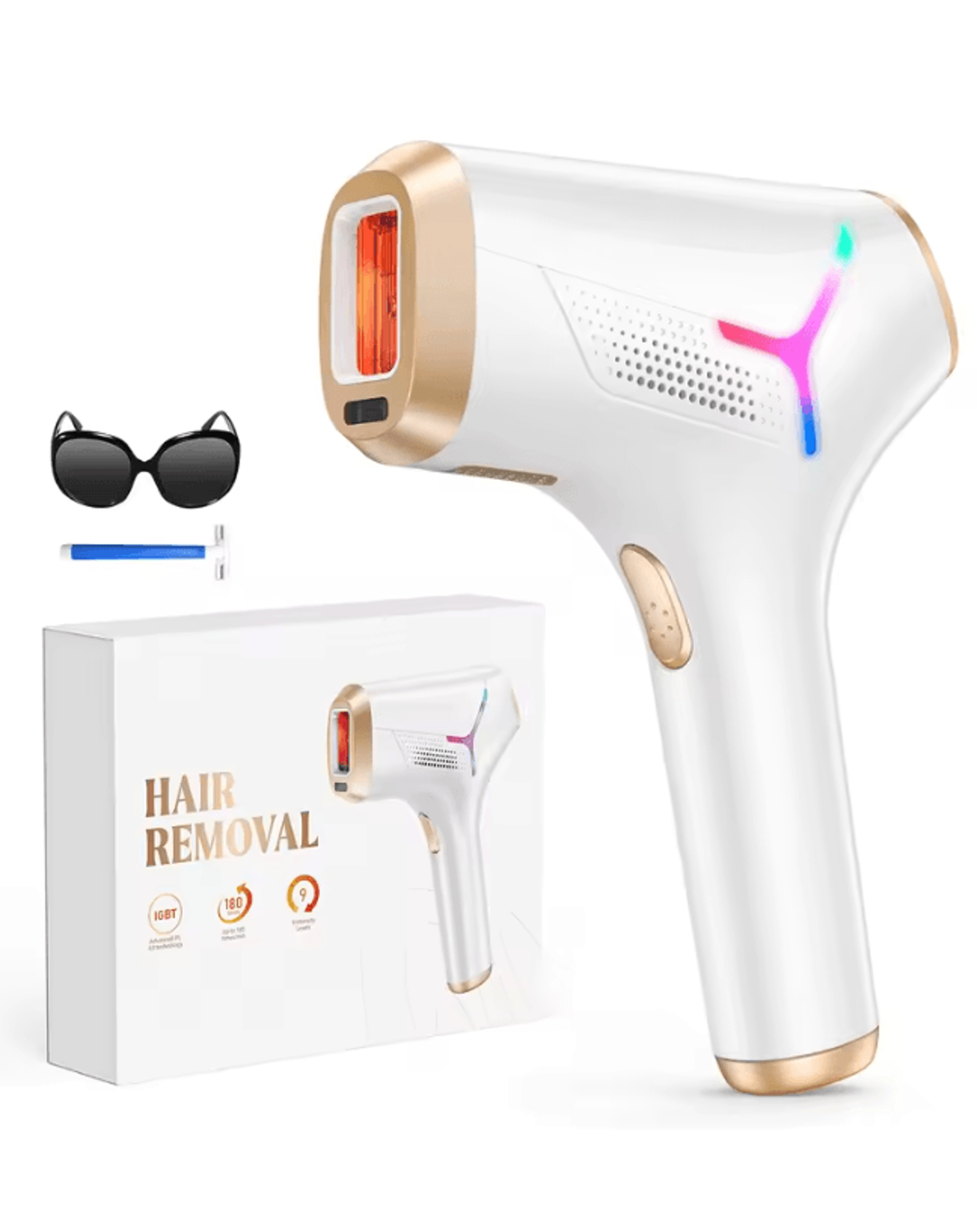 990000 flashes ipl laser hair removal – pain-free permanent hair removal for body, bikini and face