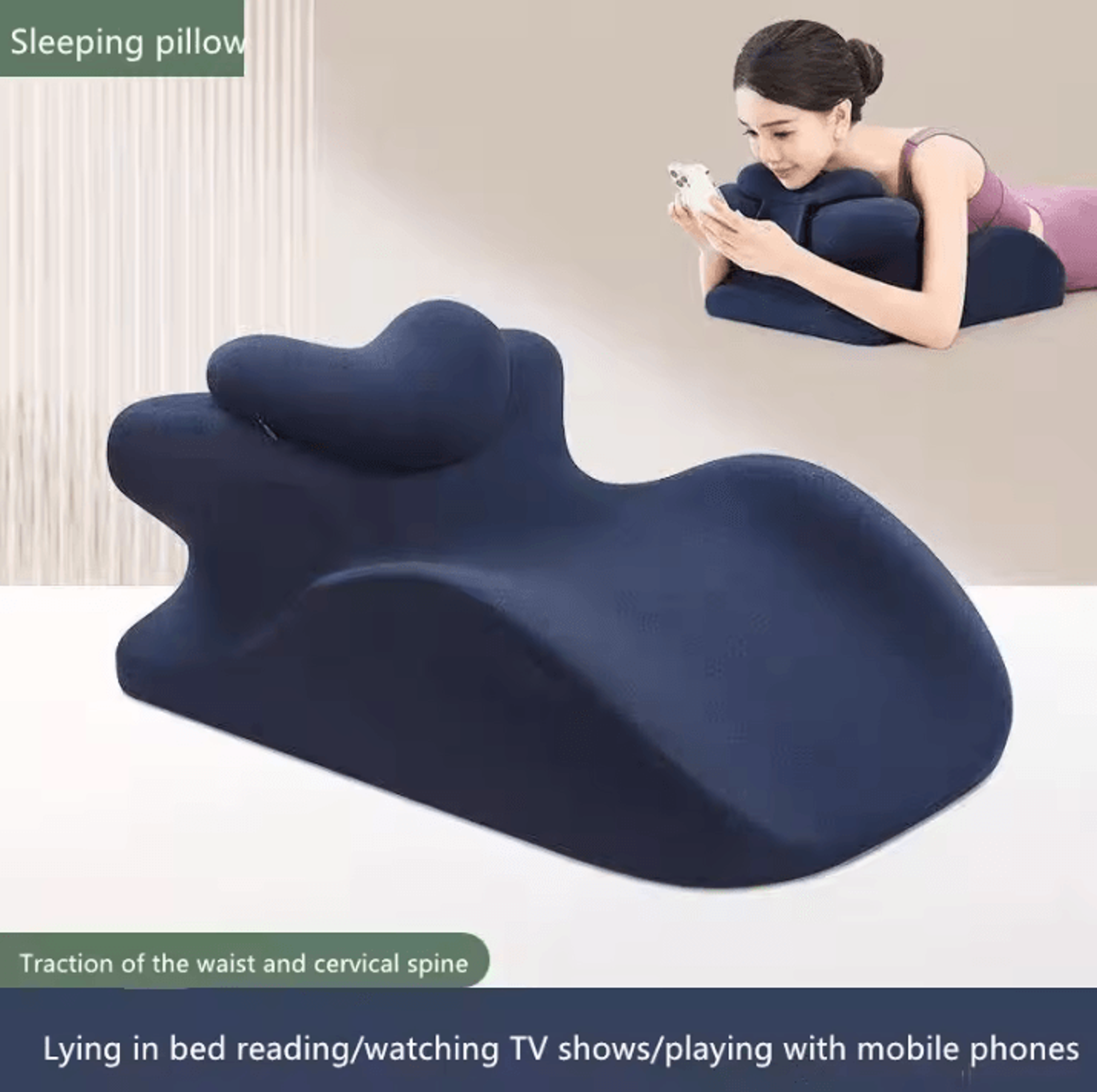 multifunctional prone sleeping pillow – comfort support bed cushion (21.65 by 14.57 by 7.87 in)