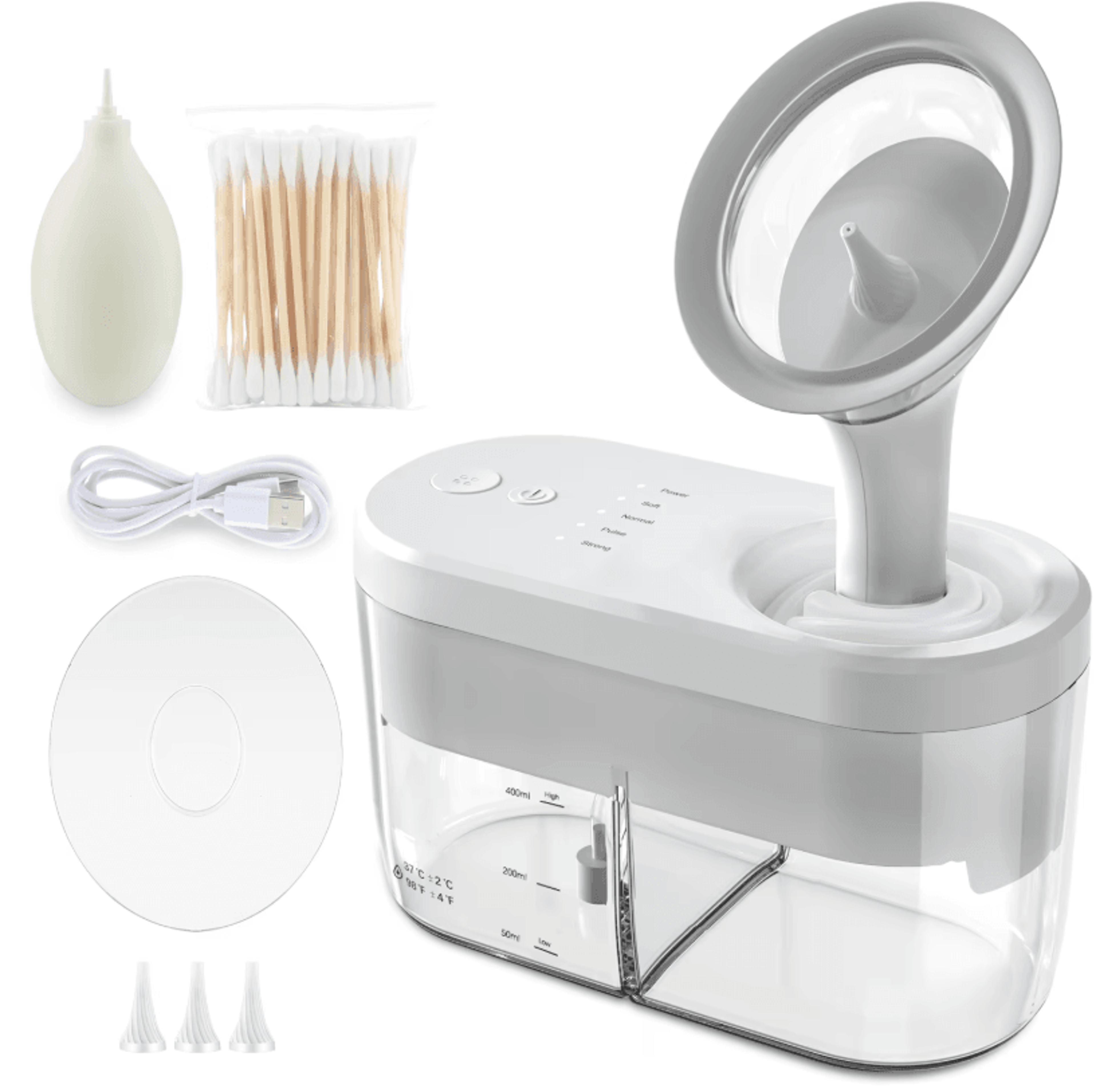 electric ear cleaner with water irrigation system – safe ear wax removal kit for adults and kids
