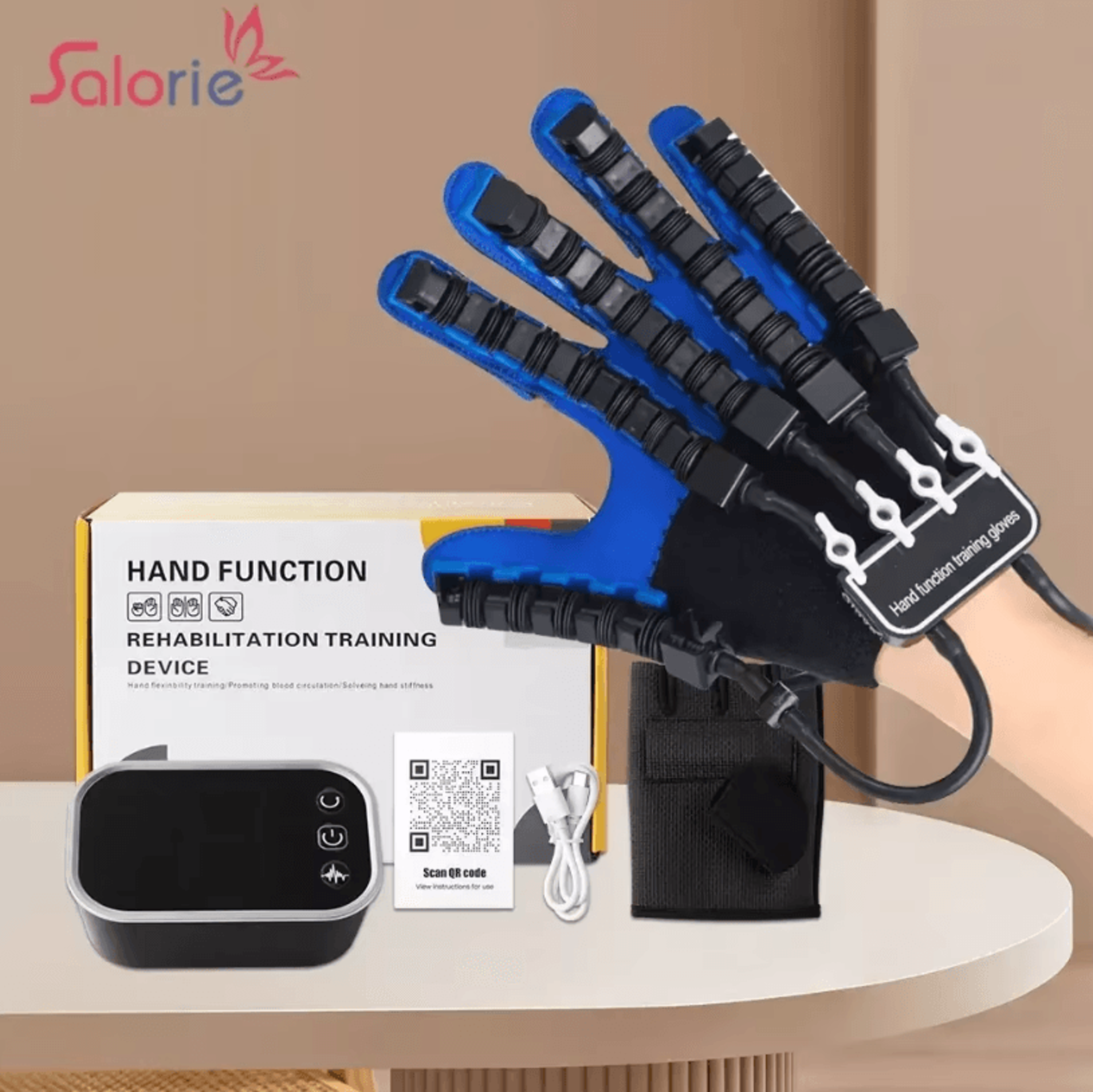 left and right hand finger rehabilitation exerciser robot gloves – stroke and hemiplegia therapy training equipment