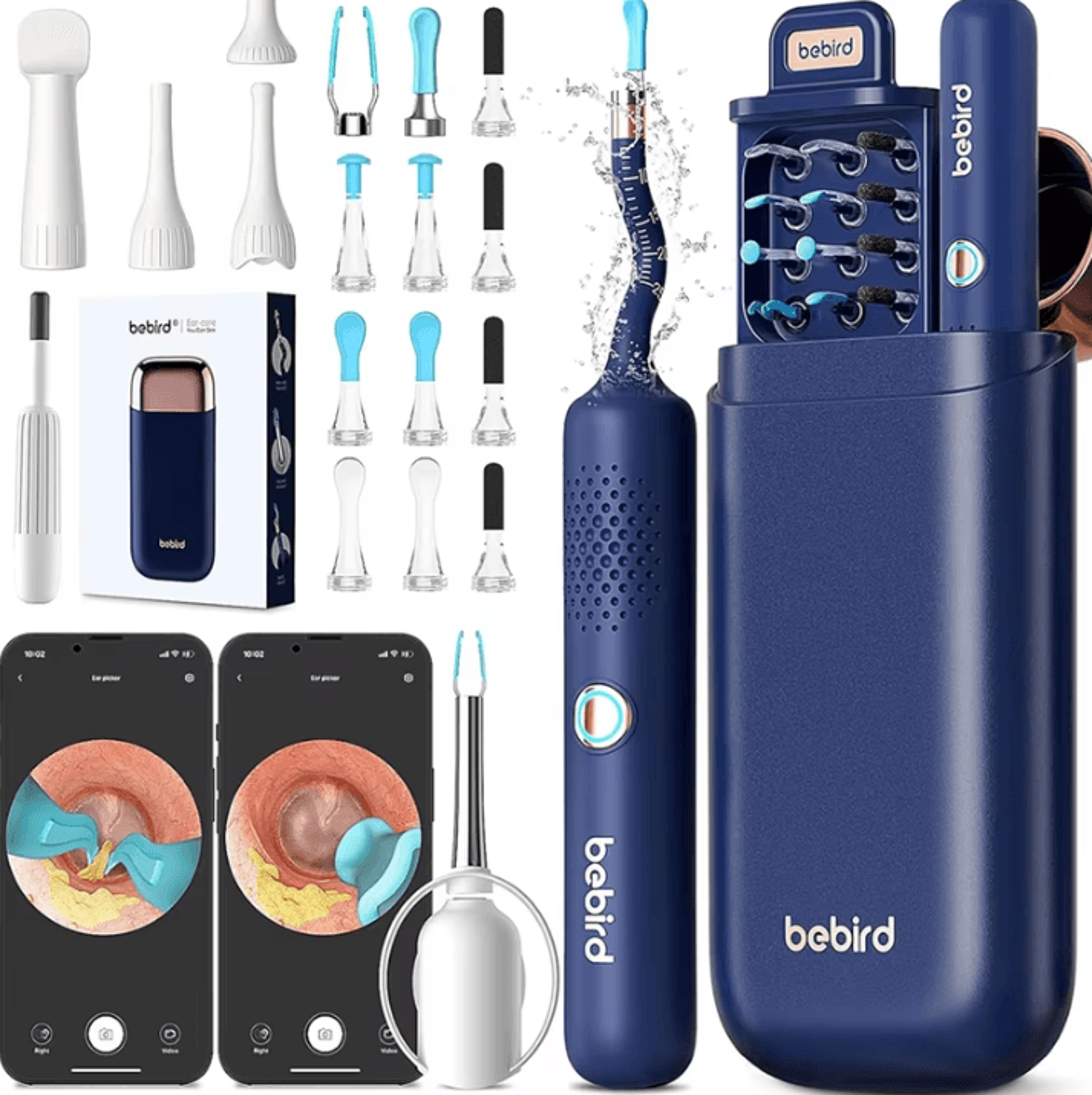 bebird earsight plus i35r visual ear cleaner – hd bendable all-in-1 ear wax removal tool