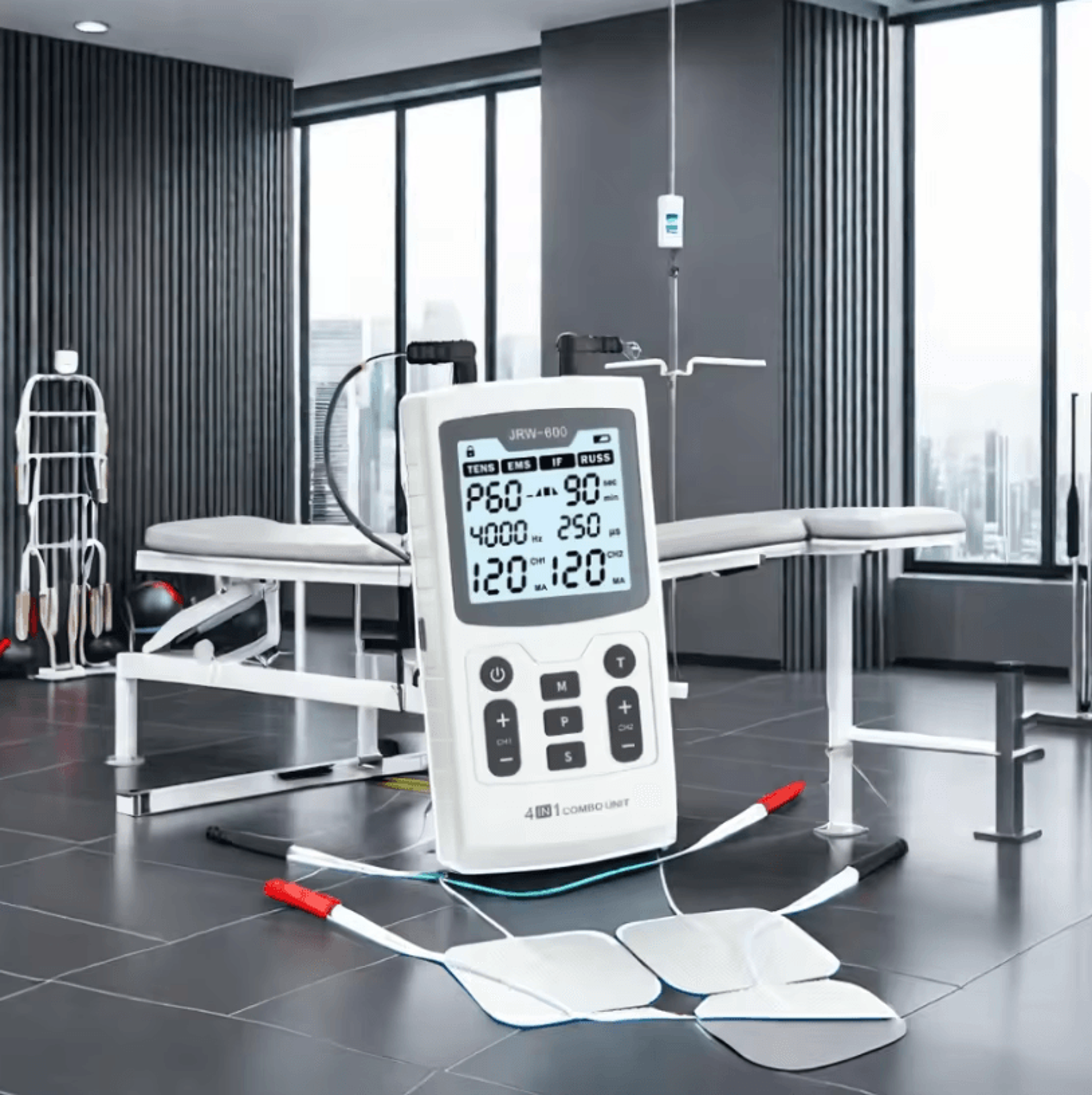 advanced 4-mode muscle therapy electro stimulator for pain relief and recovery
