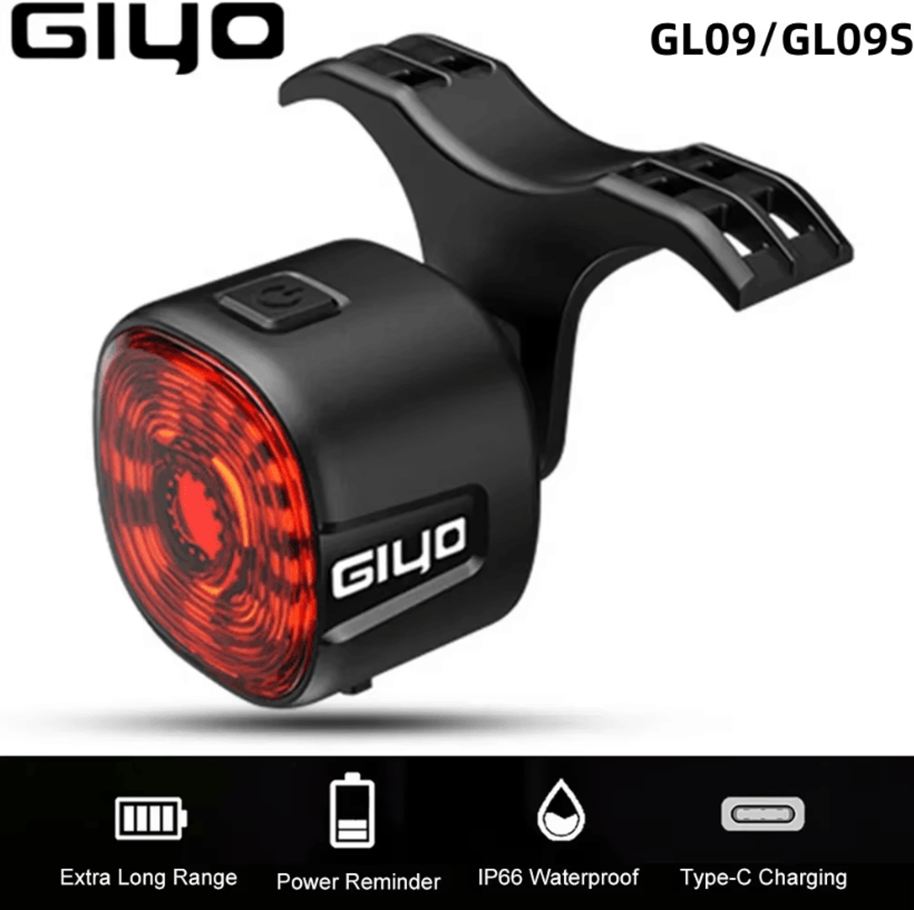 smart brake bicycle rear light – led taillight with auto stop signal and type-c charging