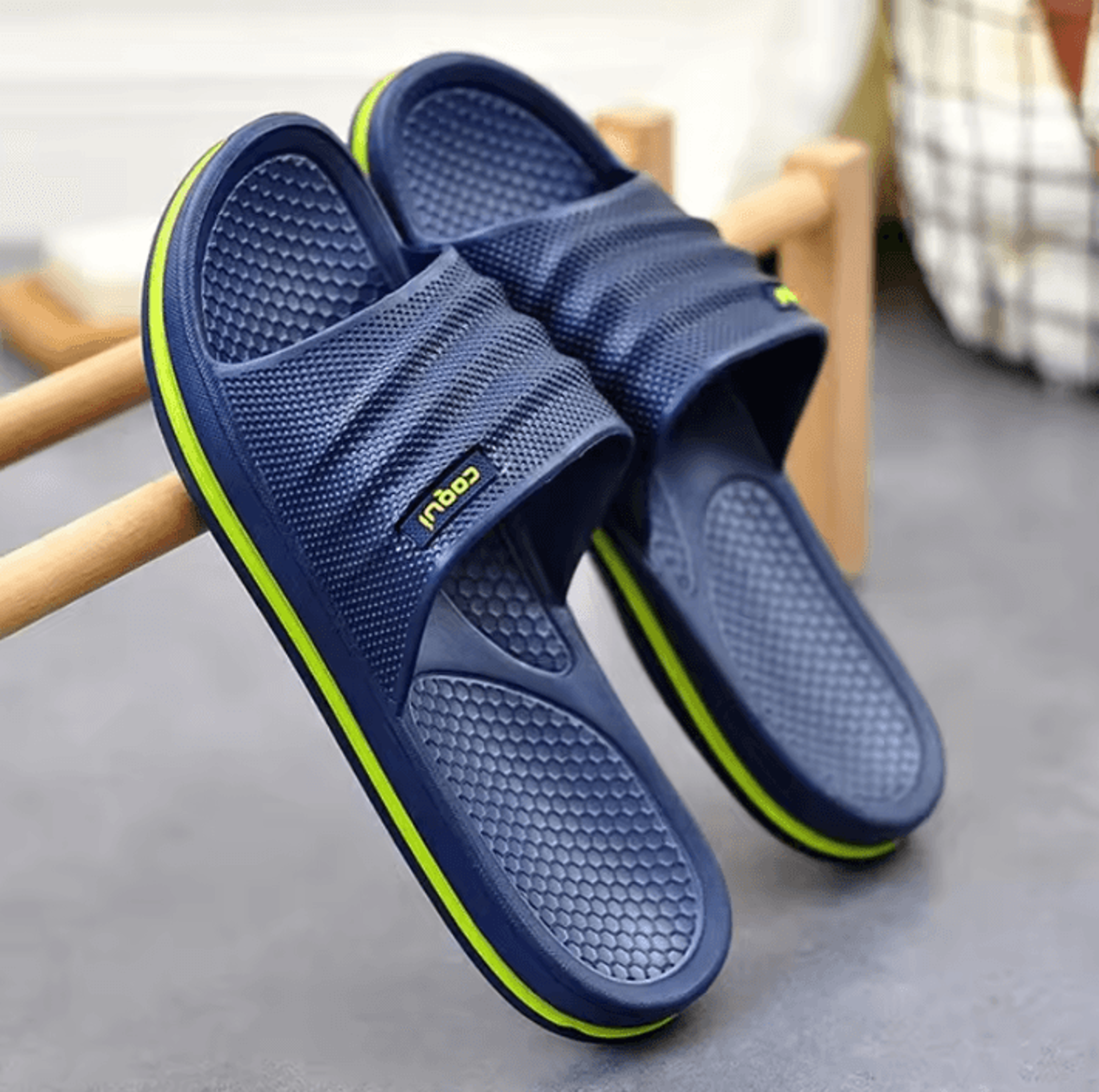 mens eva non-slip bathroom slippers – soft comfortable home summer footwear