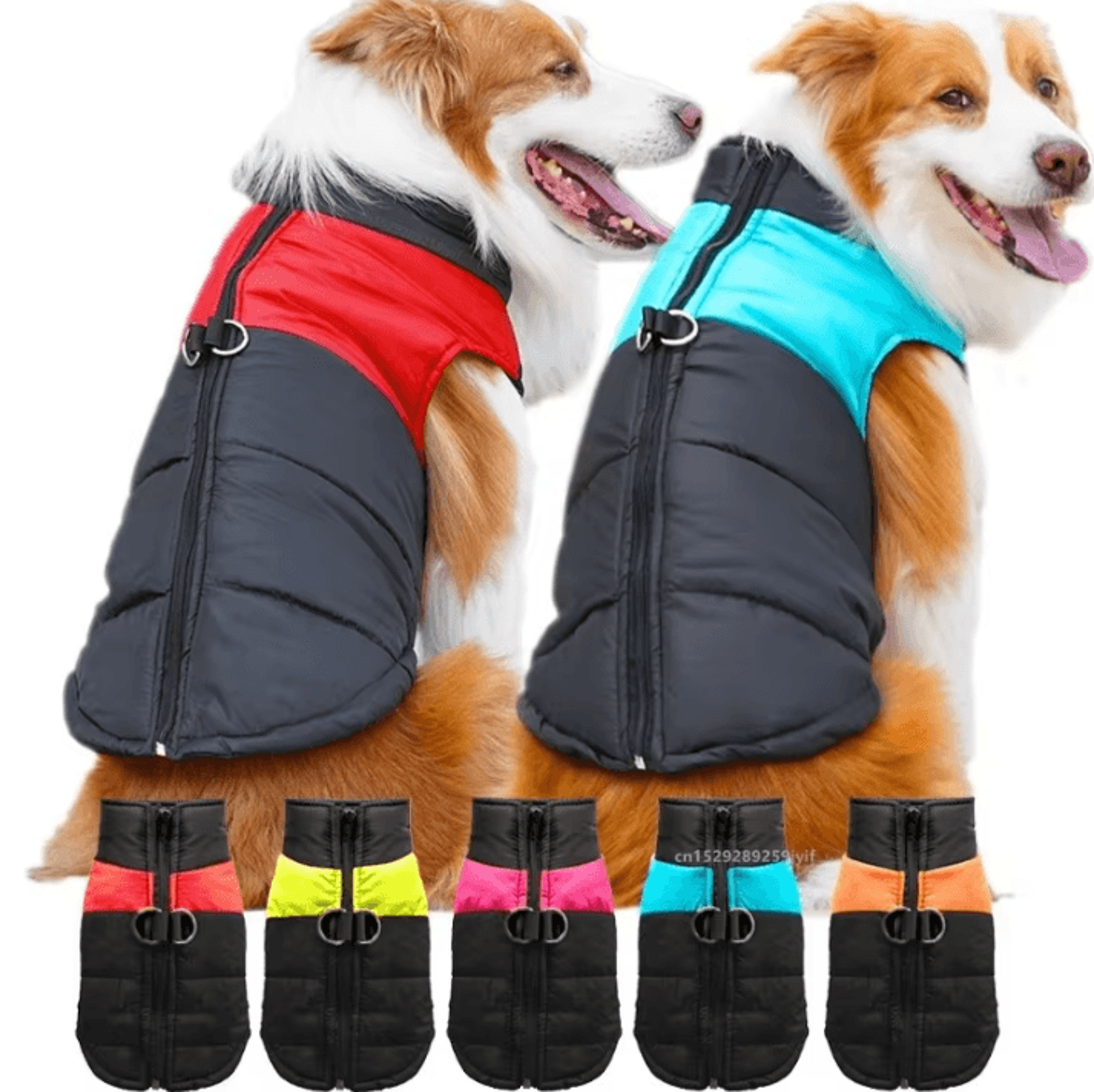 waterproof dog coat – padded winter vest for small, medium and large dogs