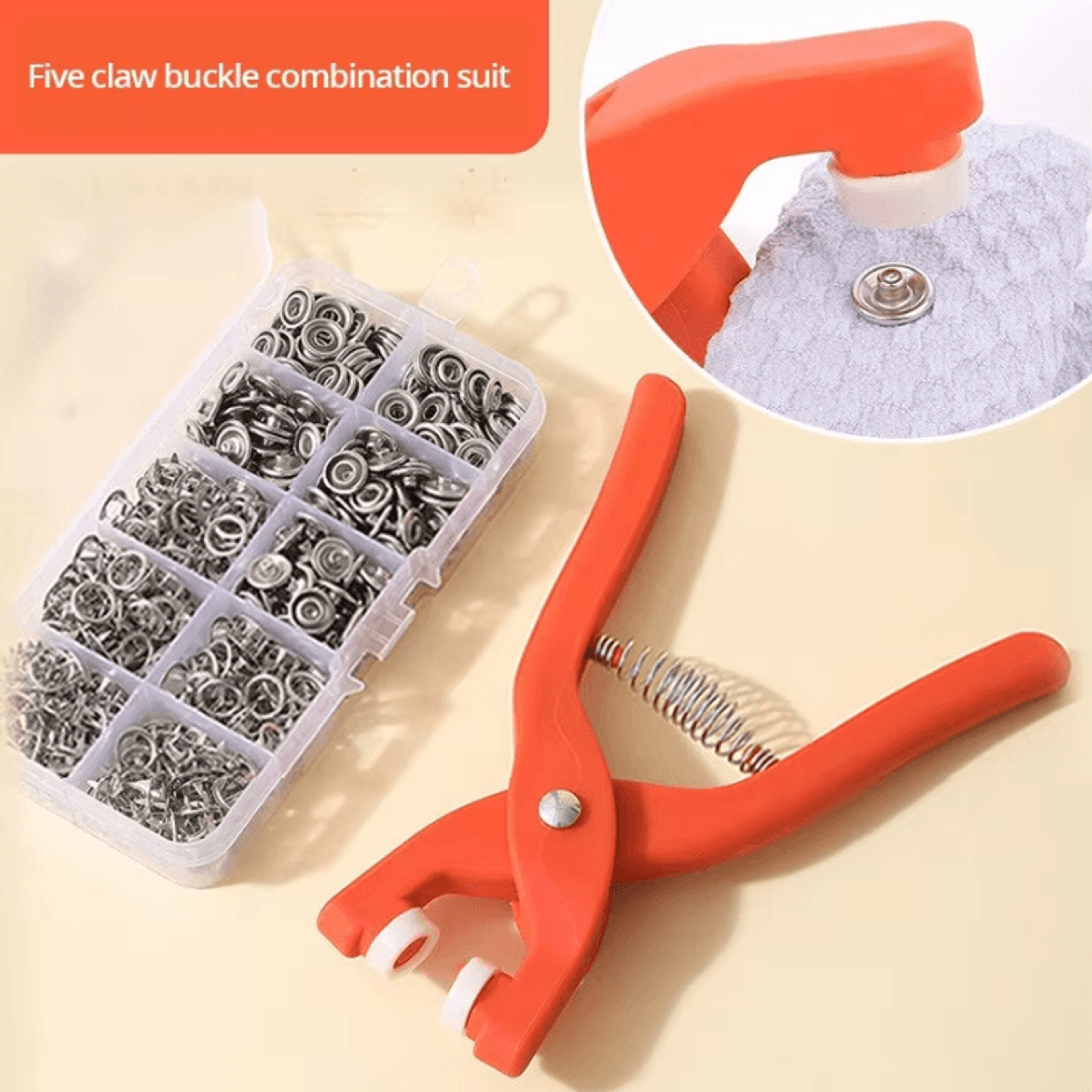 snap button kit with hand pressure pliers – 50 pcs metal snaps for sewing and diy