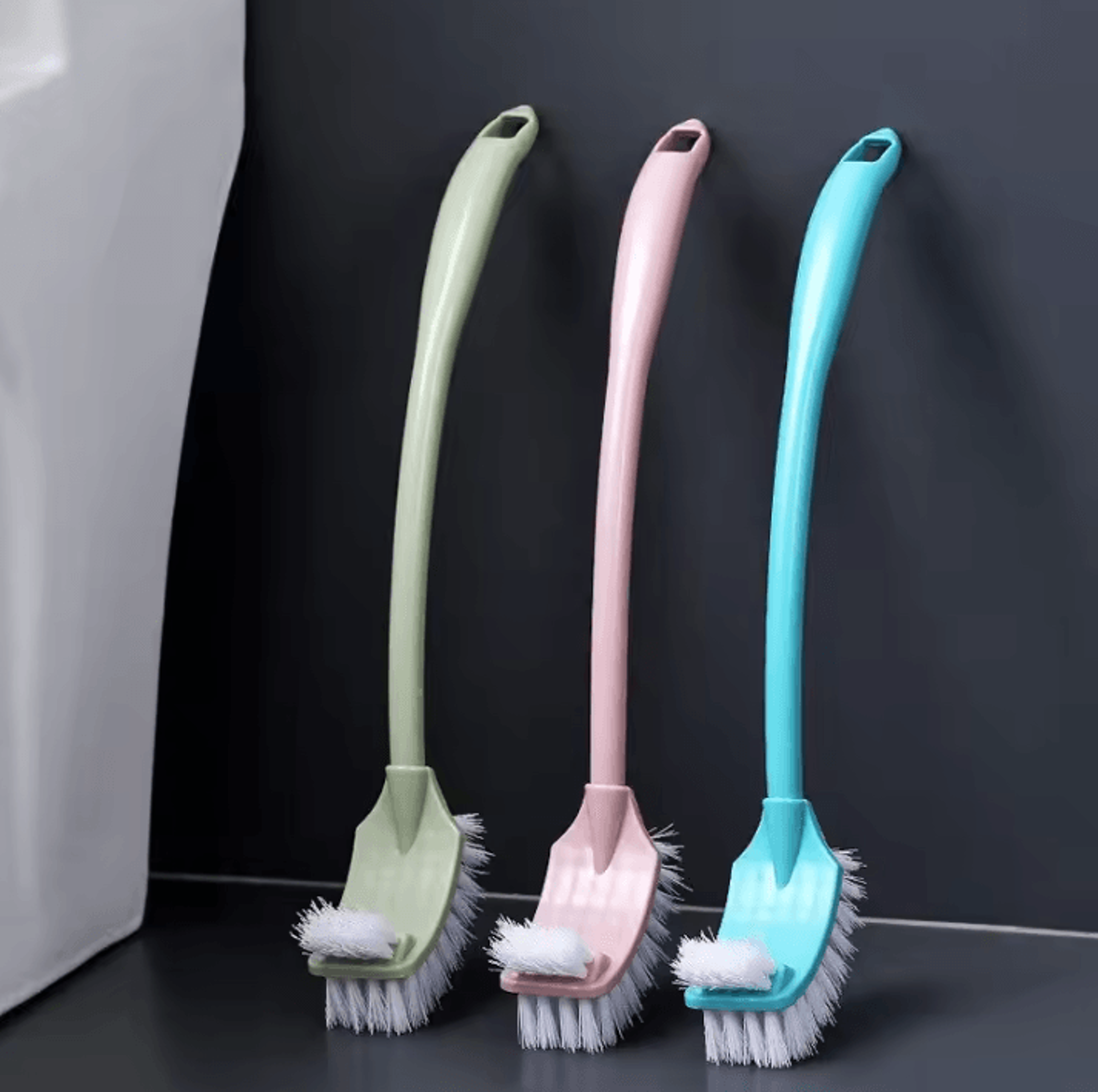 multi-function double-head toilet brush – long handle bathroom cleaning tool
