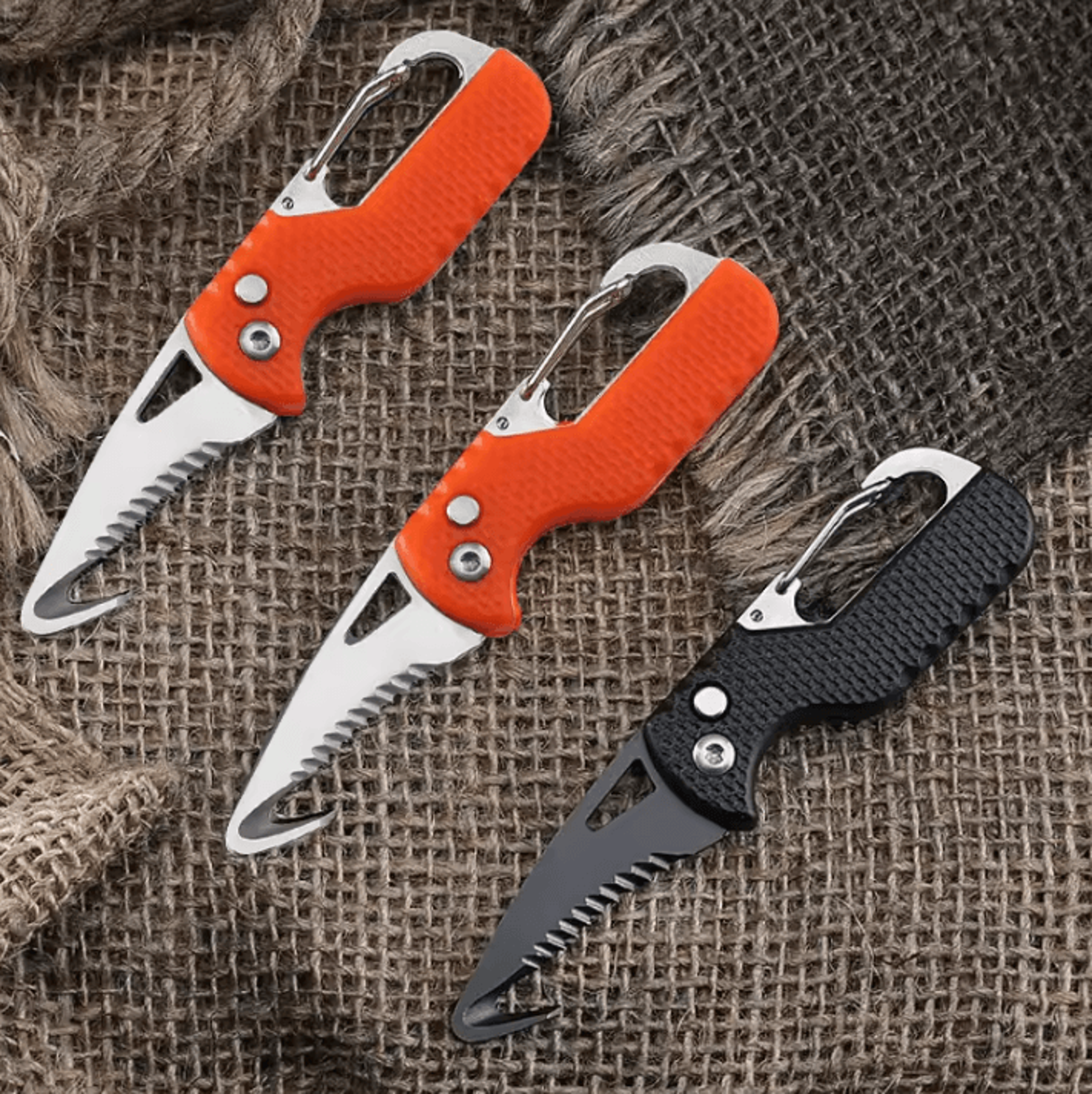 portable multi-functional parcel knife keychain – serrated hook box opener