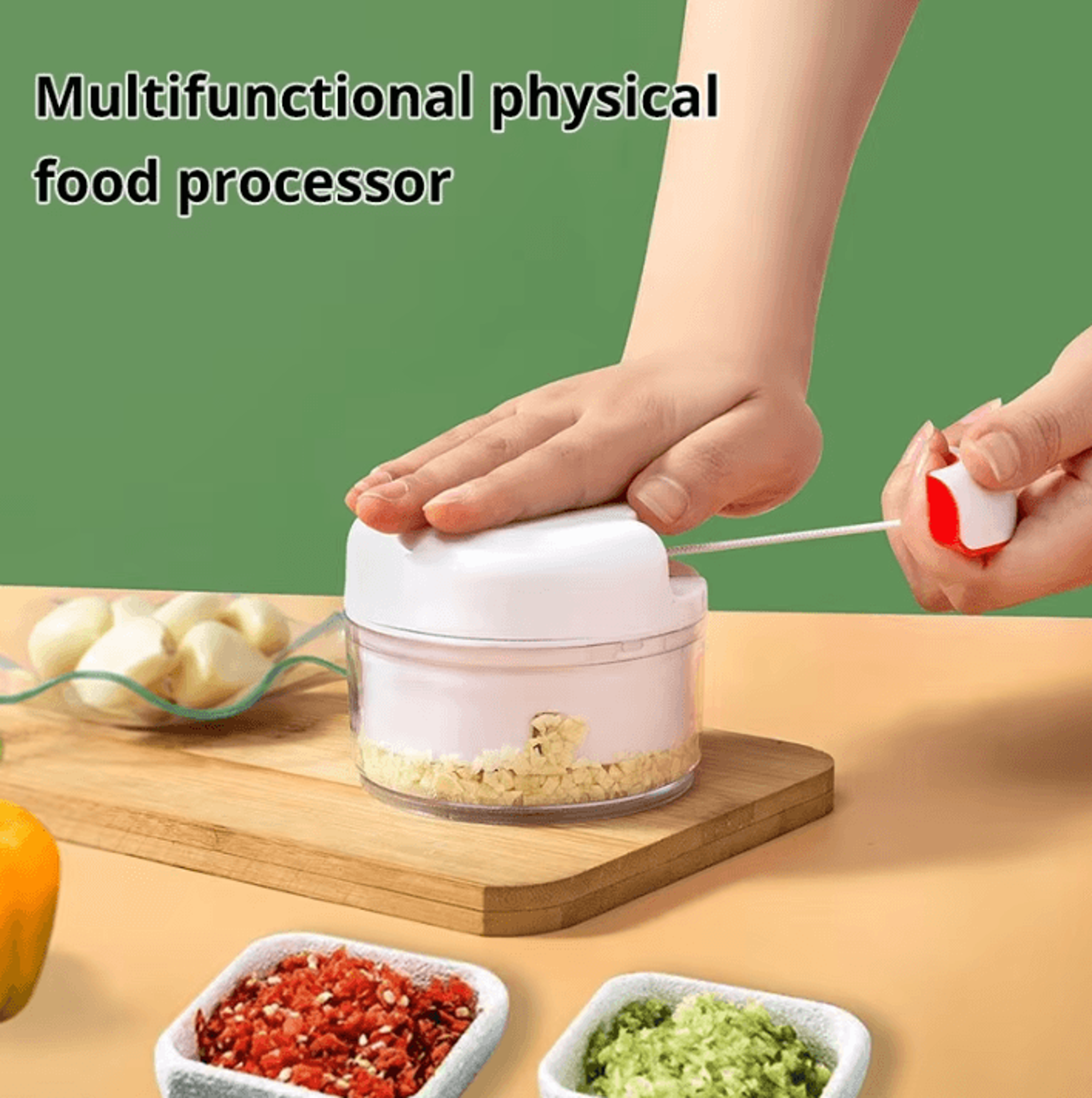 hand pull garlic chopper – manual garlic grinder & mincer for fast meal prep