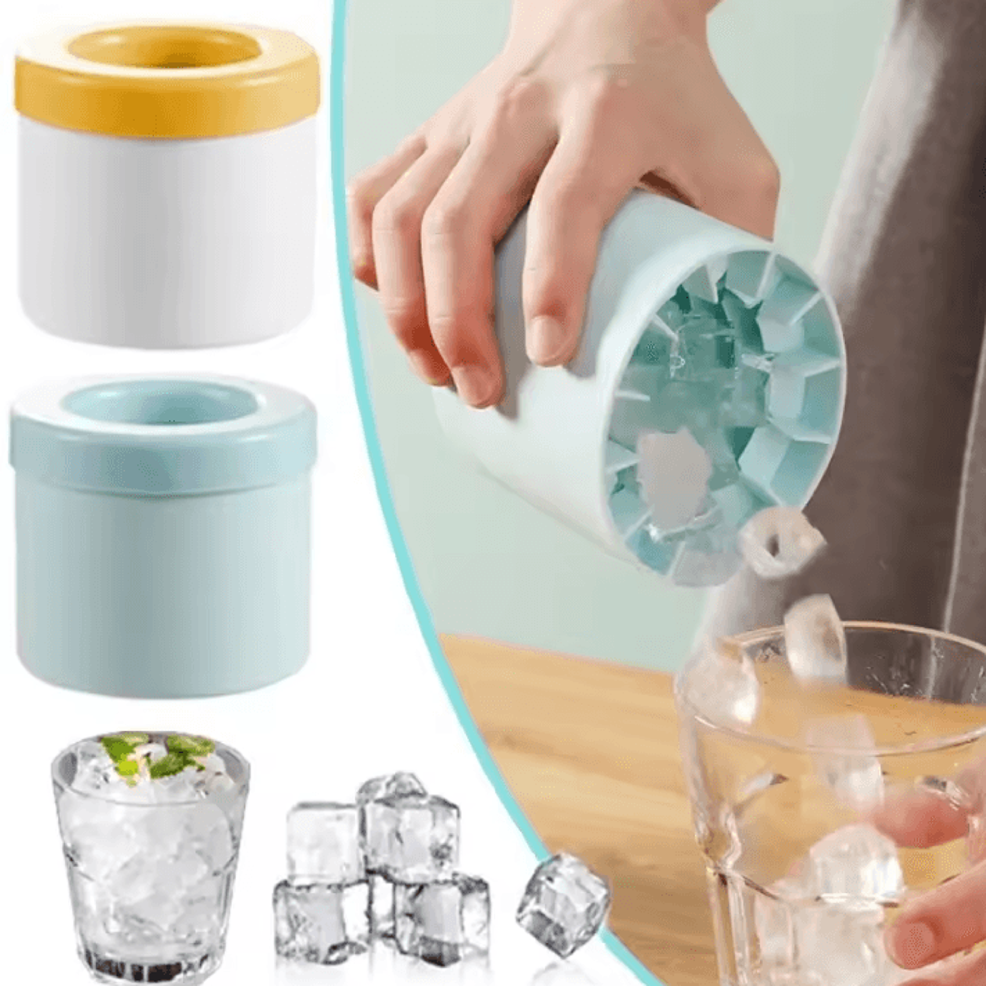 silicone round ice cube mold – diy ice ball maker for summer drinks & bar use