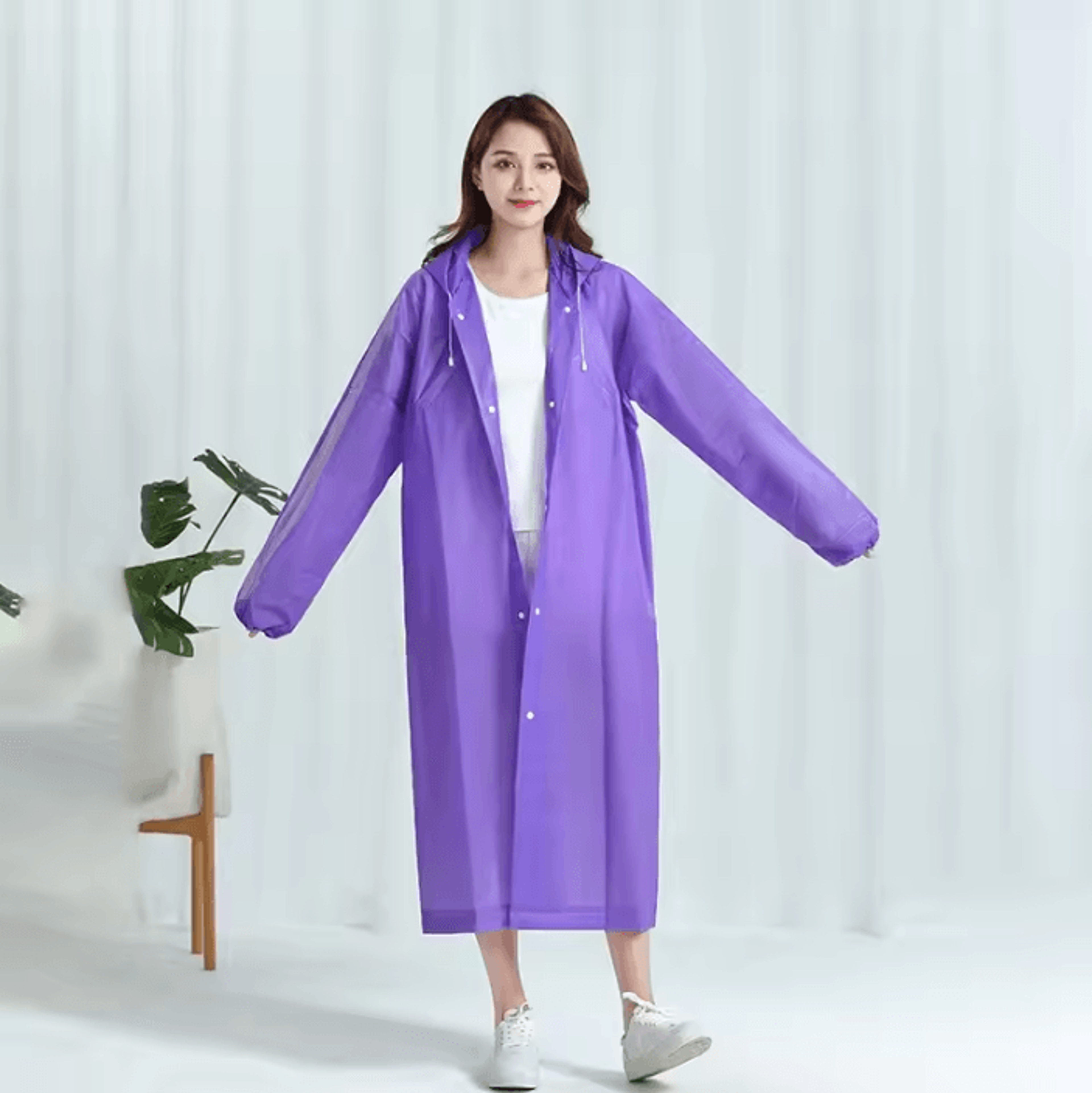 all-season hooded waterproof rain coat – thickened outdoor poncho for men & women
