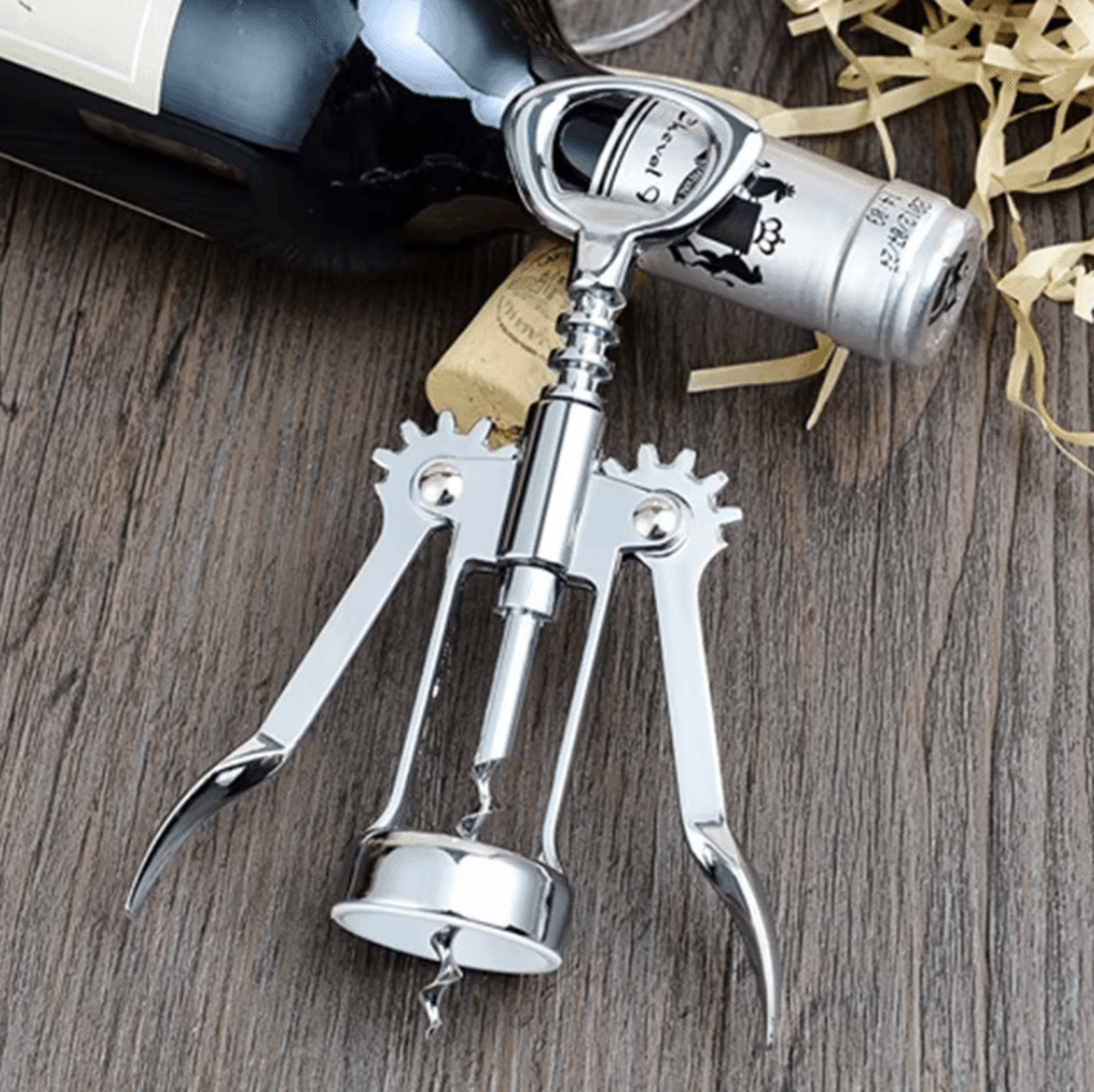 stainless steel multifunctional wine corkscrew – zinc alloy wine bottle opener & kitchen wine tool